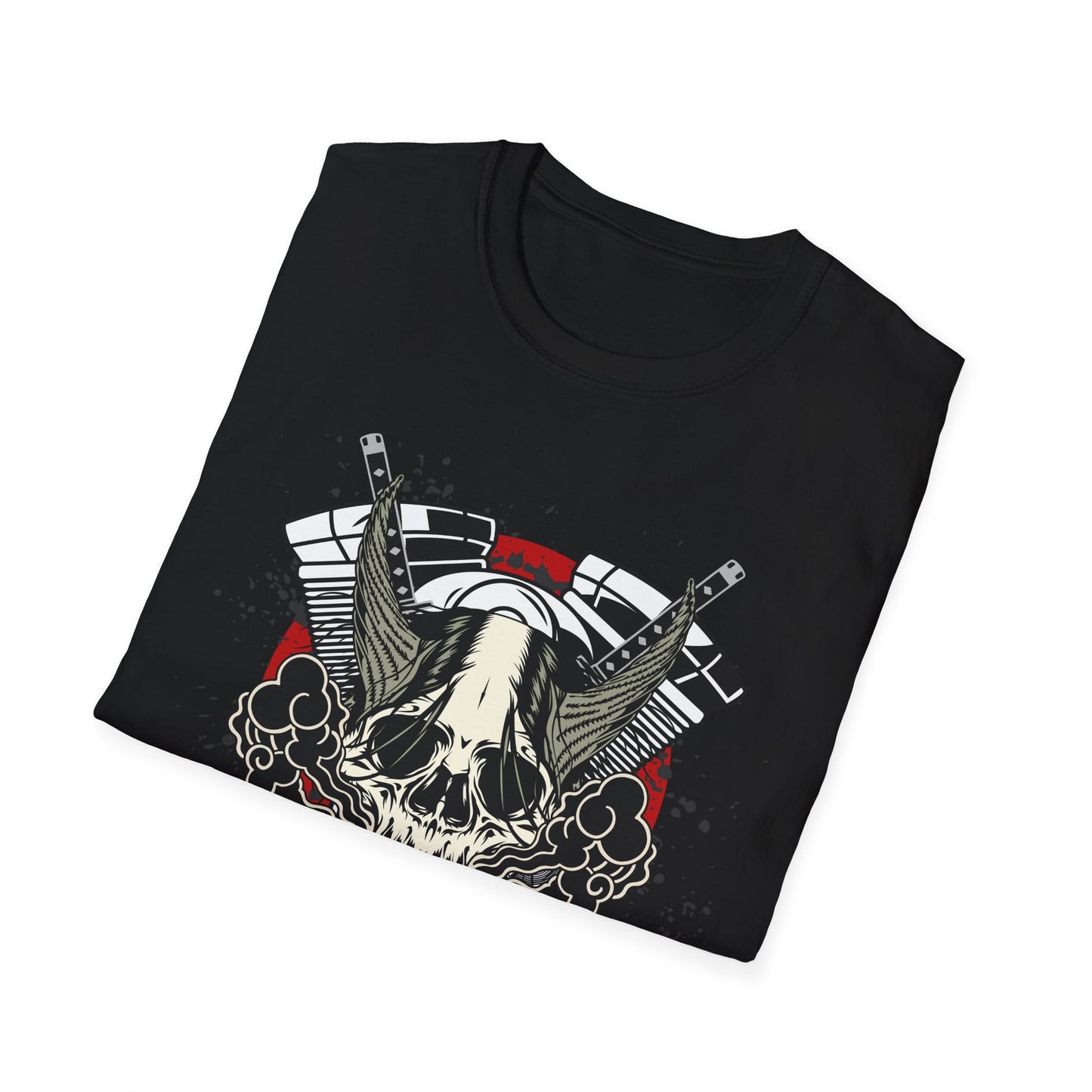 Edgy Skull Japan Vintage Design Biker T shirt
