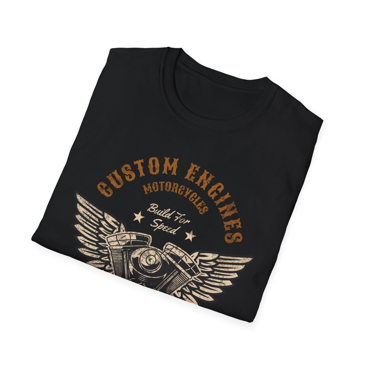 Custom Engine T-Shirt, Motorcycle Vintage Design Motorcycle T-Shirt
