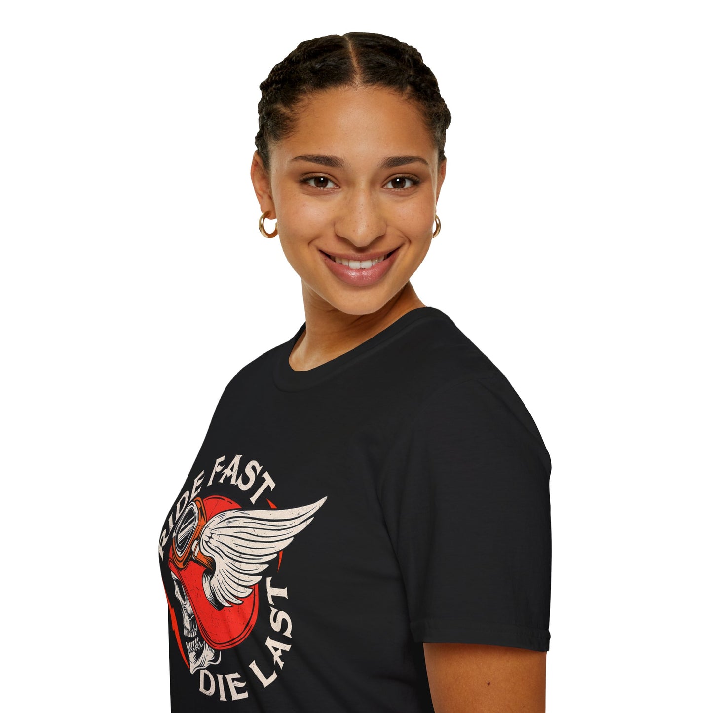 Ride Fast Die Last Vintage Design Motorcycle T-Shirt