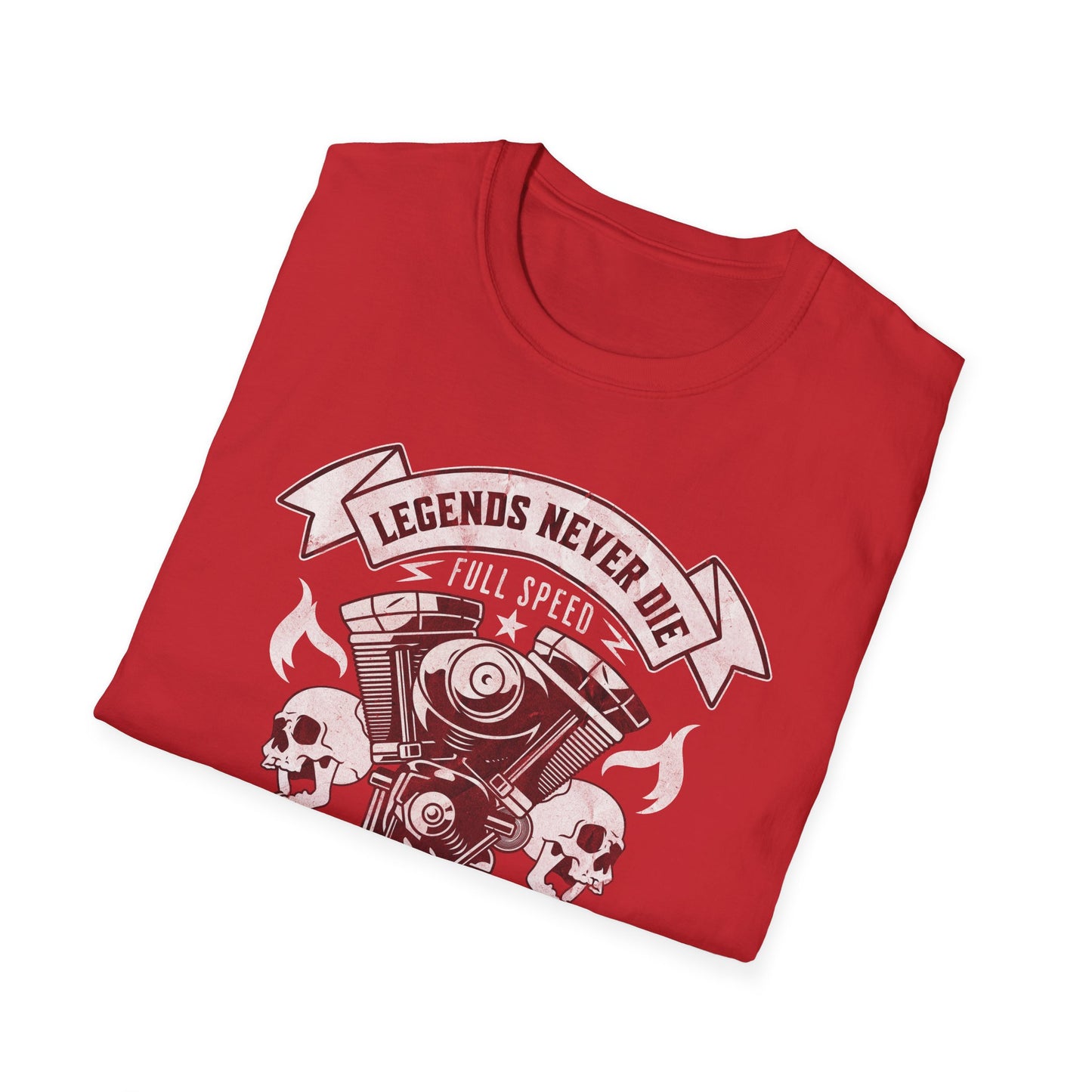 Legends Never Die Vintage Design Motorcycle T-Shirt