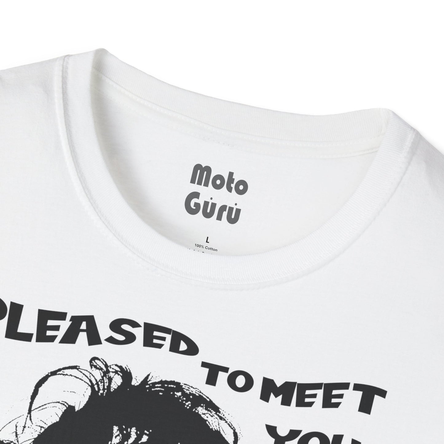 Pleased to Meet You Jagger Vintage Design Motorcycle T-Shirt