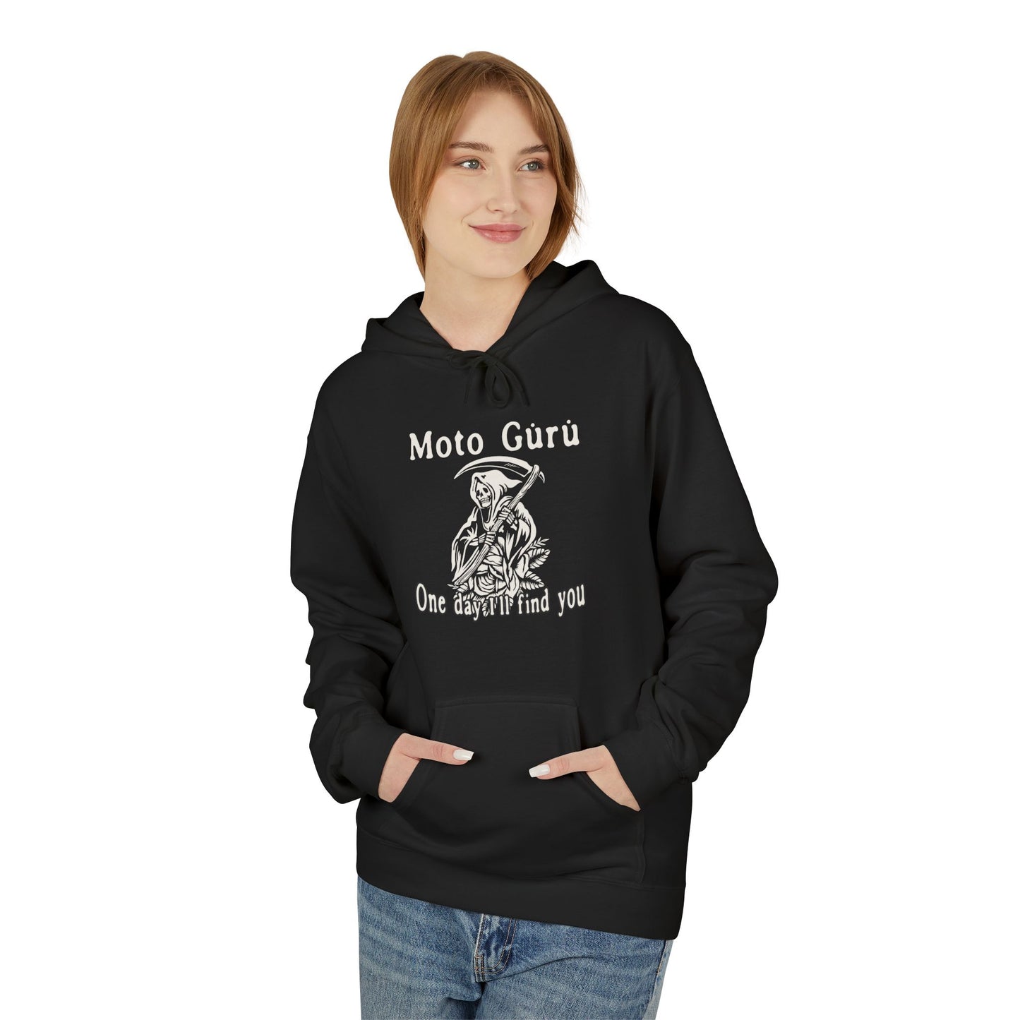 One Day I'll Find You Vintage Design Black Fleece Hoodie