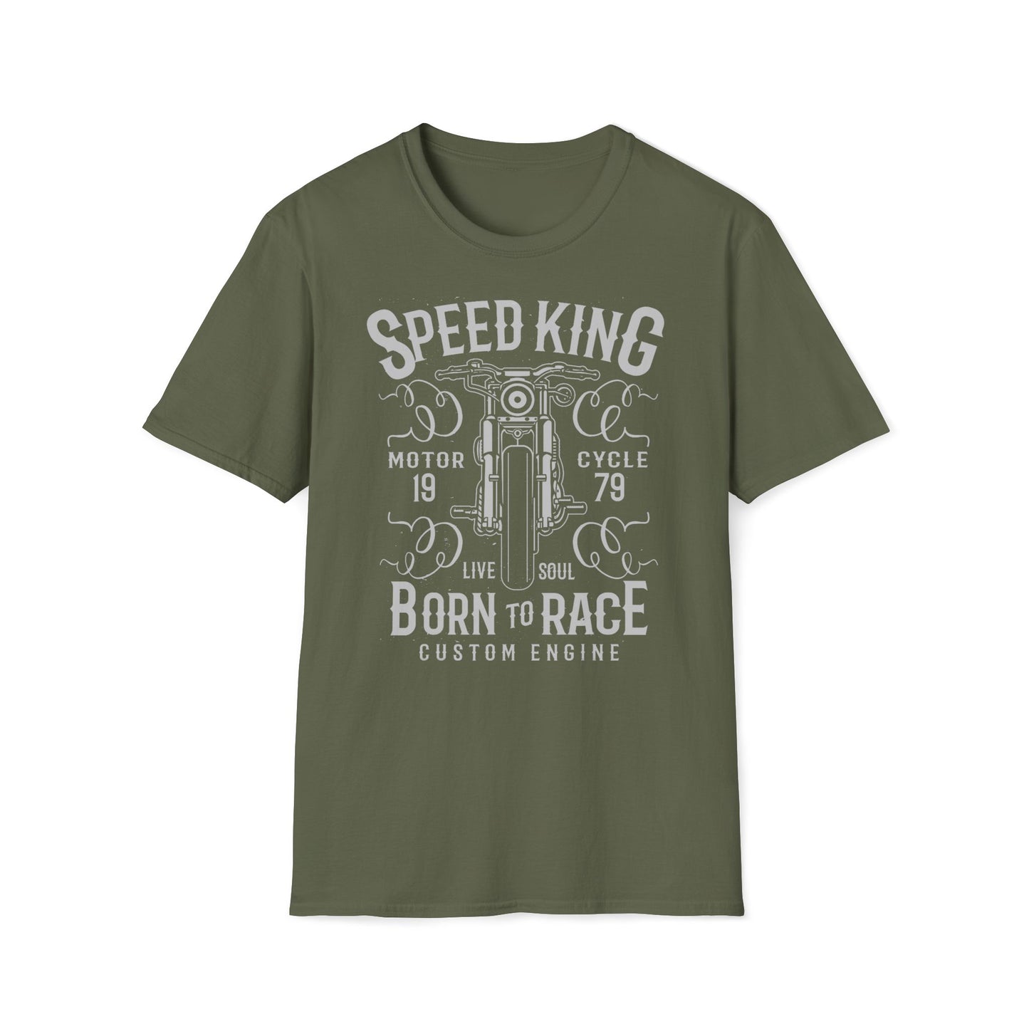 Speed King Vintage Design Motorcycle T-Shirt