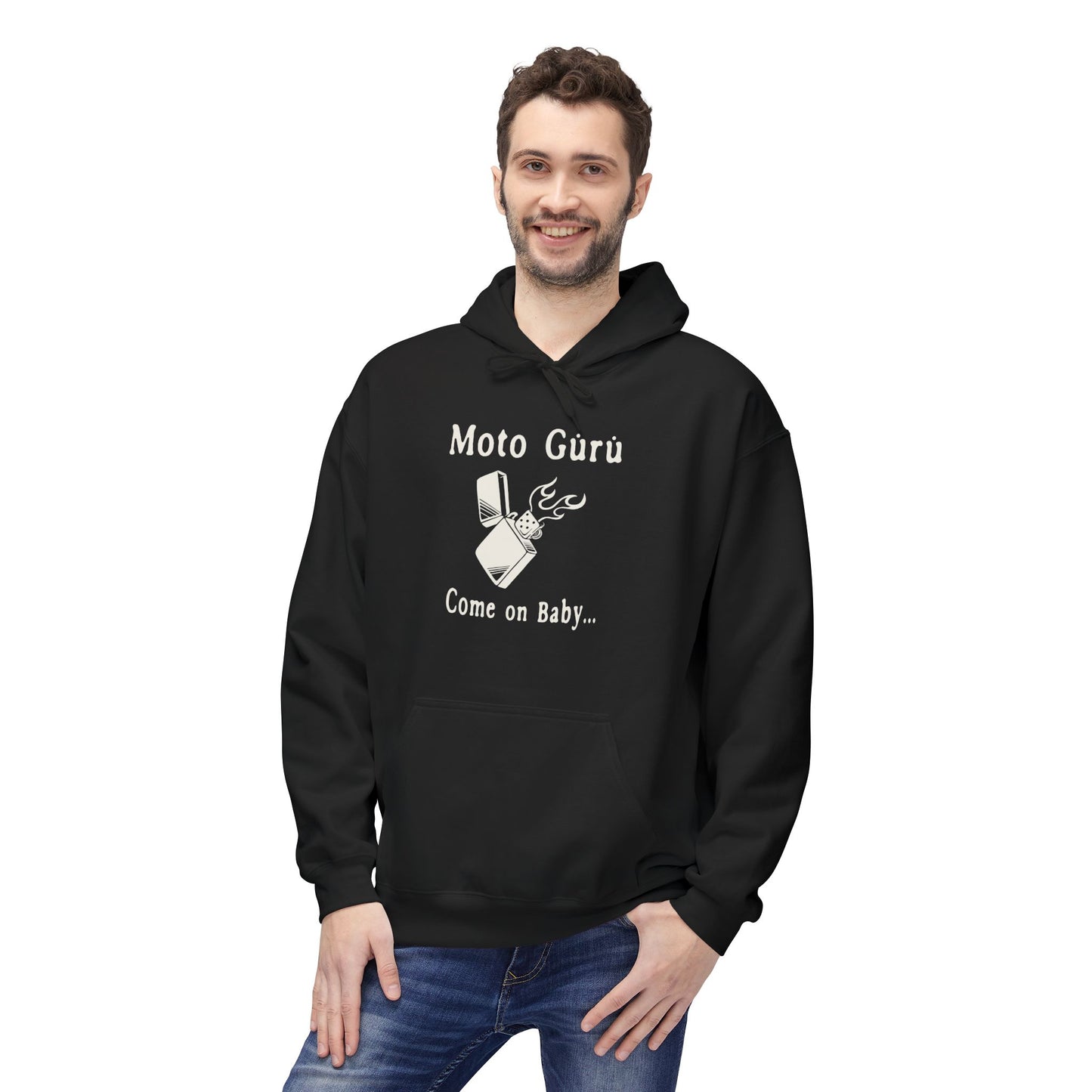 Come on Baby Light my Fire Vintage Design Motorcycle Fleece Hoodie