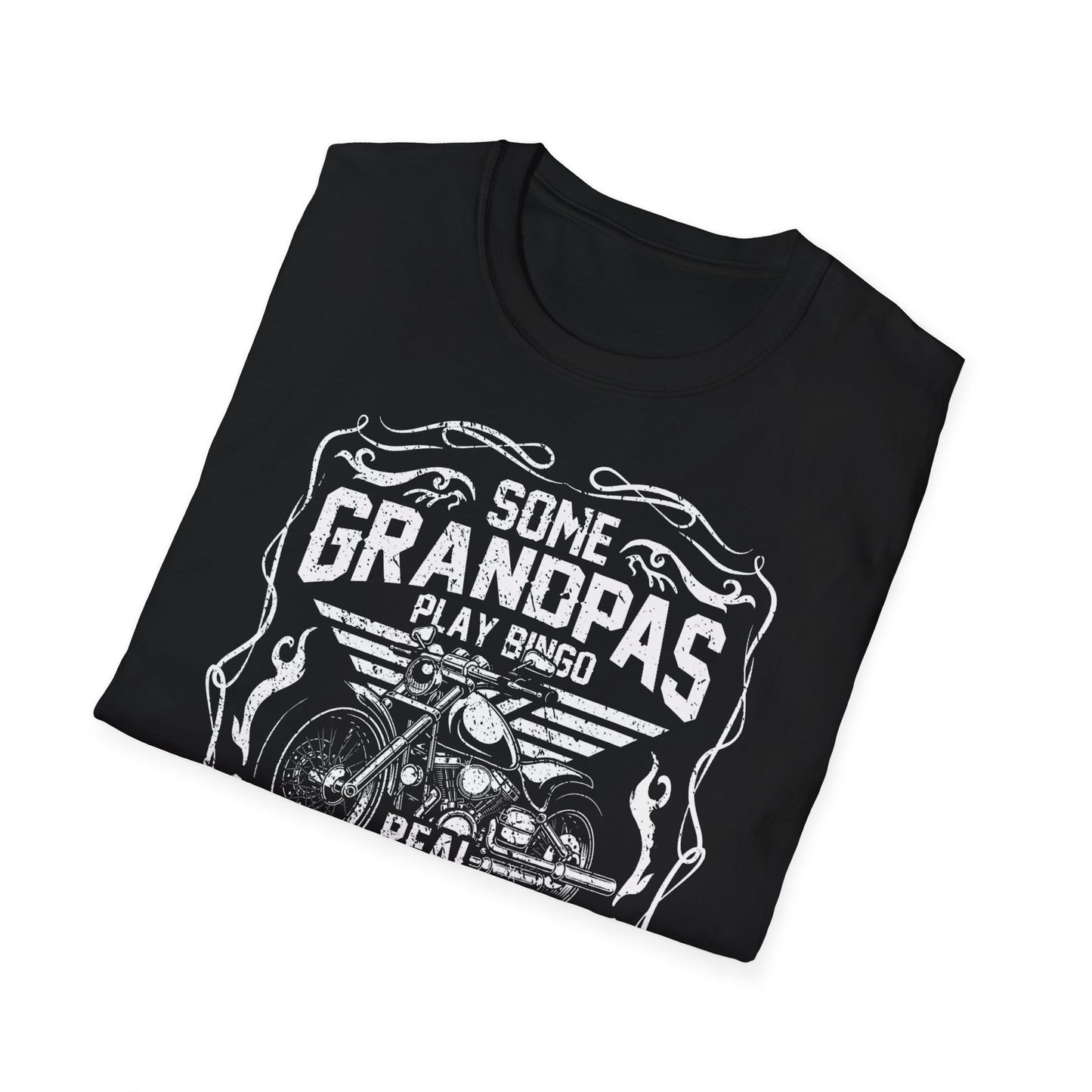 Some Grandpa's play Bingo Vintage Design Motorcycle T-Shirt