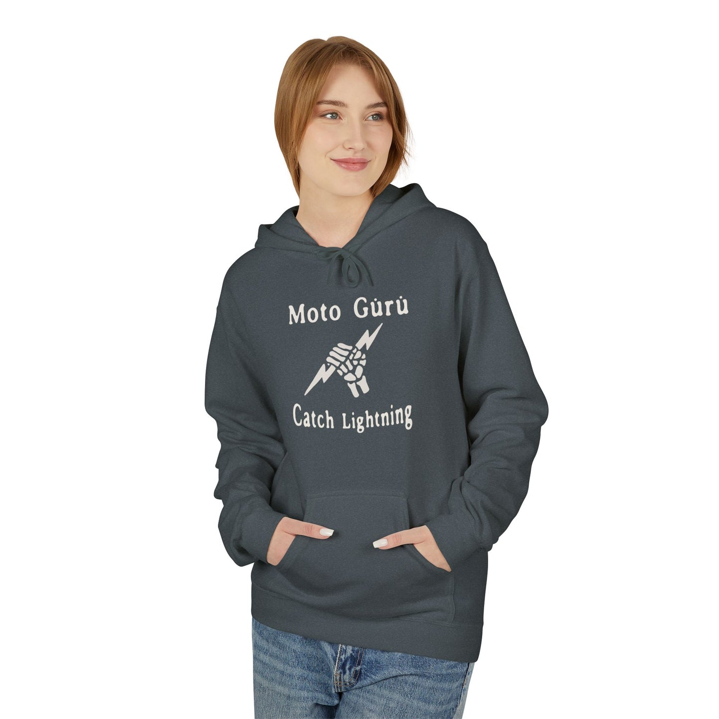 Moto Guru Catch Lightning Vintage Design Motorcycle Hoodie