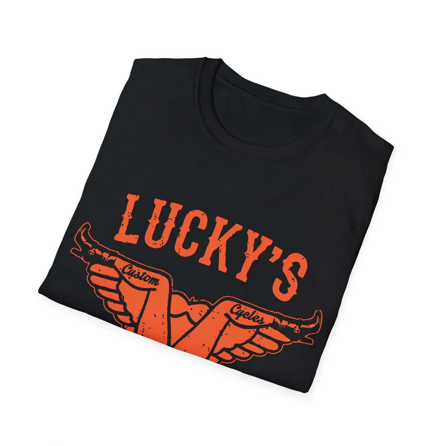 Lucky's Spread Eagle Vintage Design Motorcycle T Shirt