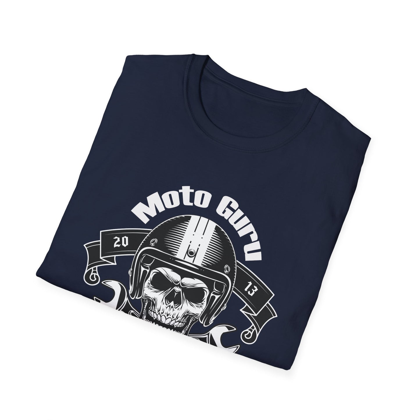 Moto Guru Born to ride Vintage Design Motorcycle T-Shirt