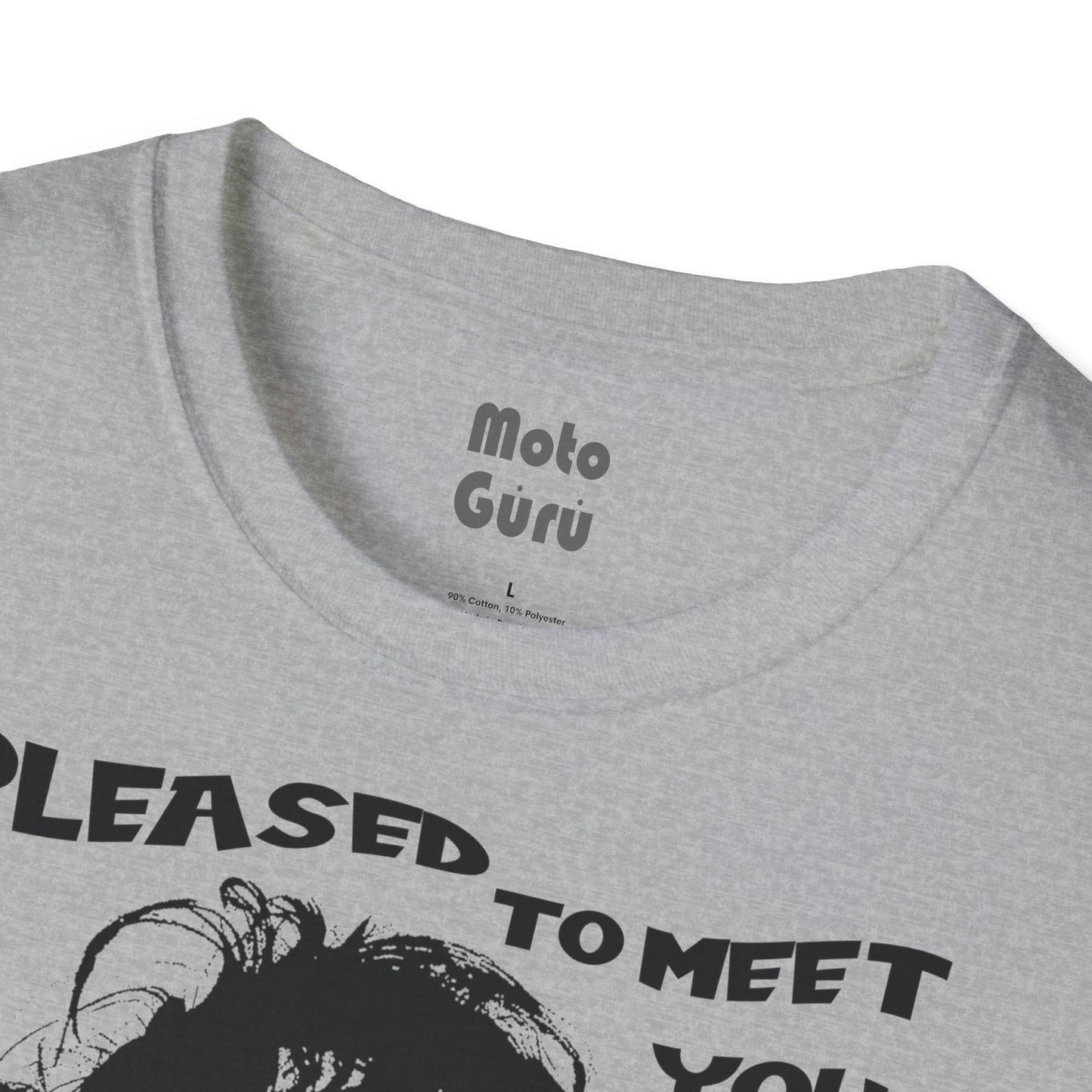 Pleased to Meet You Jagger Vintage Design Motorcycle T-Shirt