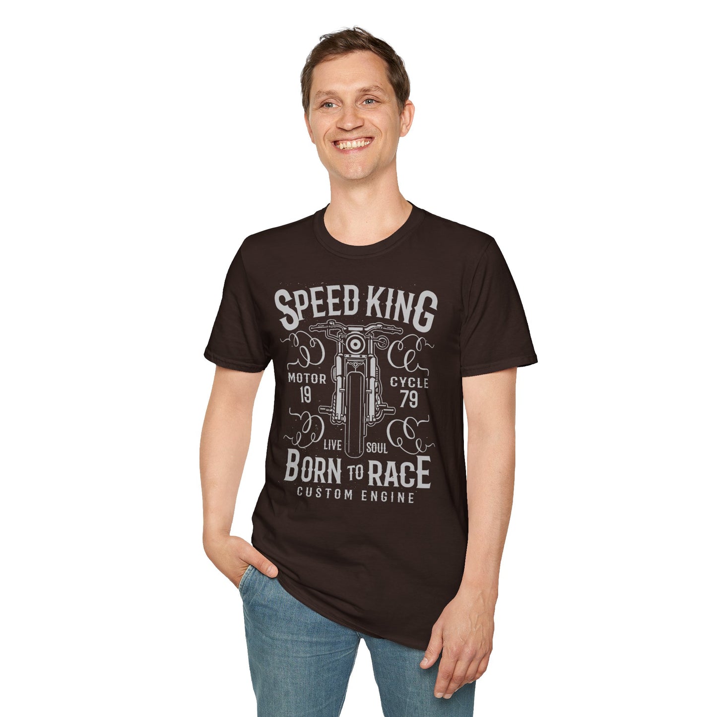 Speed King Vintage Design Motorcycle T-Shirt