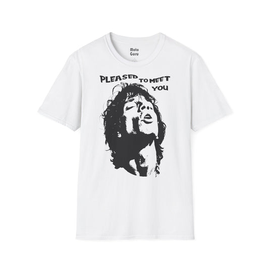 Pleased to Meet You Jagger Vintage Design Motorcycle T-Shirt