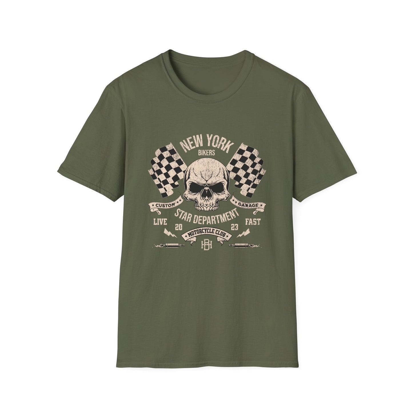 New York Bikers Vintage Design Motorcycle T-Shirt