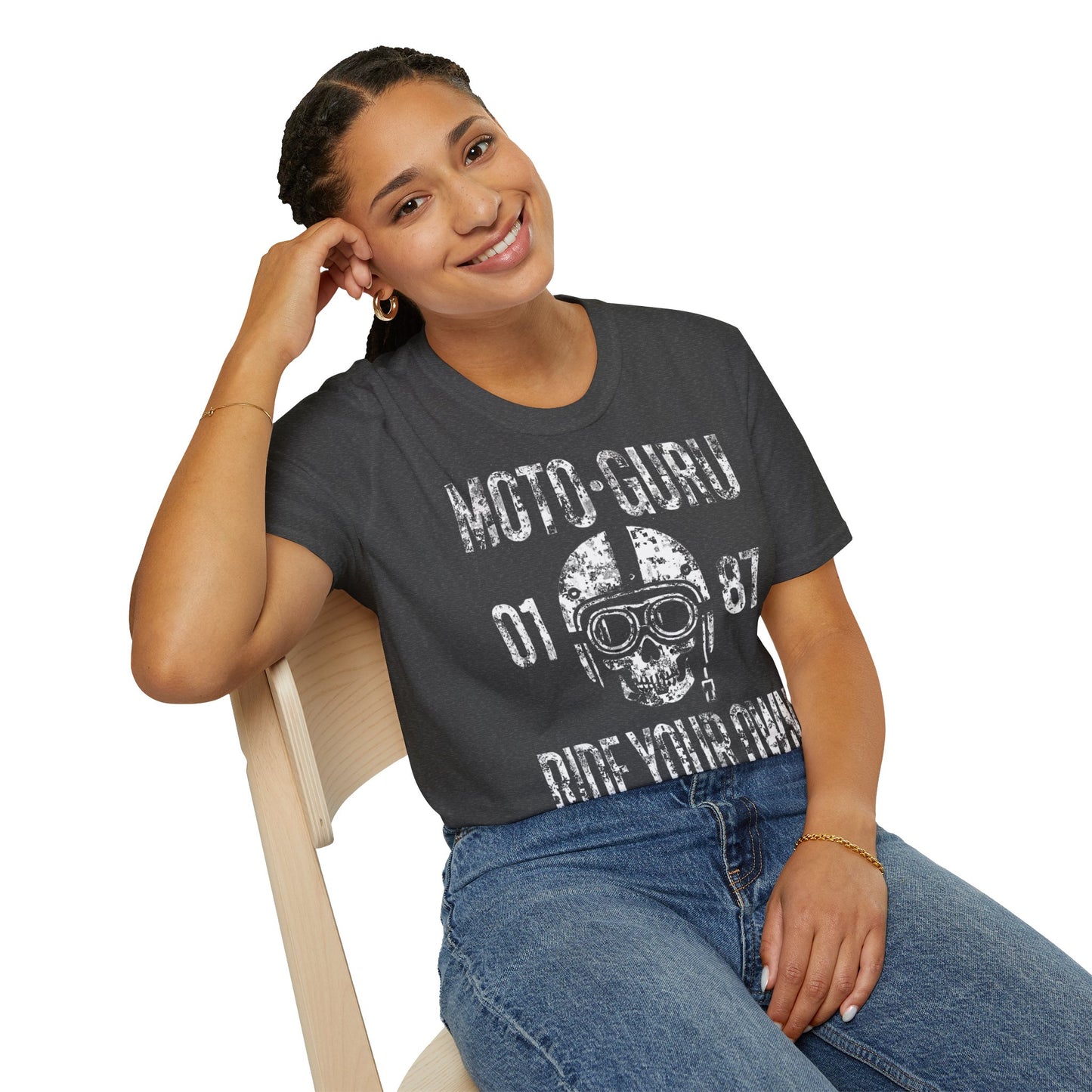 Moto-Guru Ride Your Own Grunge Vintage Design Motorcycle T-Shirt