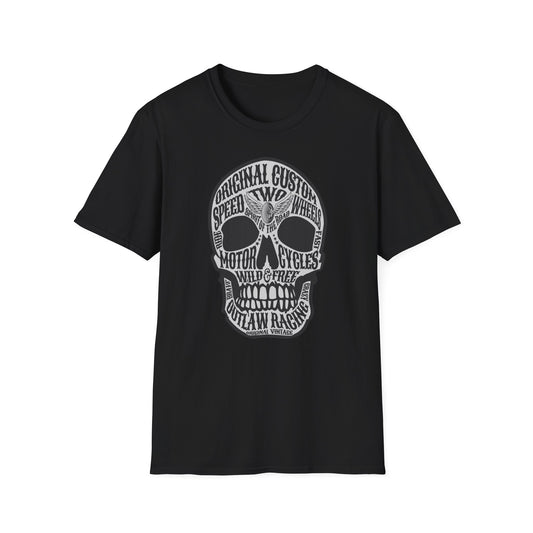 Motorcycle Skull Vintage Design Biker T shirt