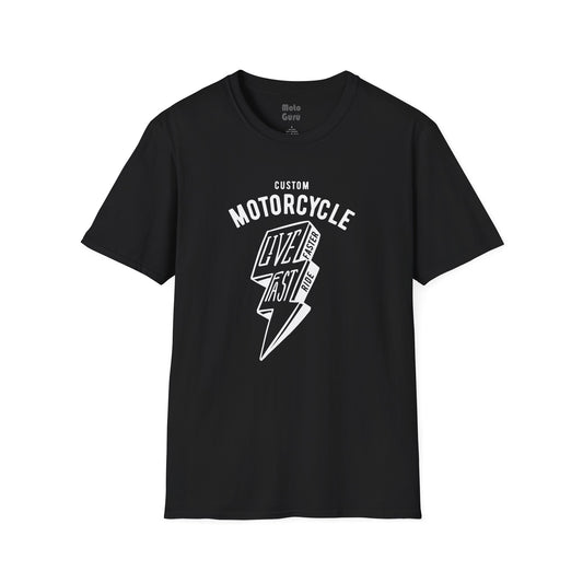 Motorcycle Lightning Bolt Vintage Design Motorcycle T-shirt
