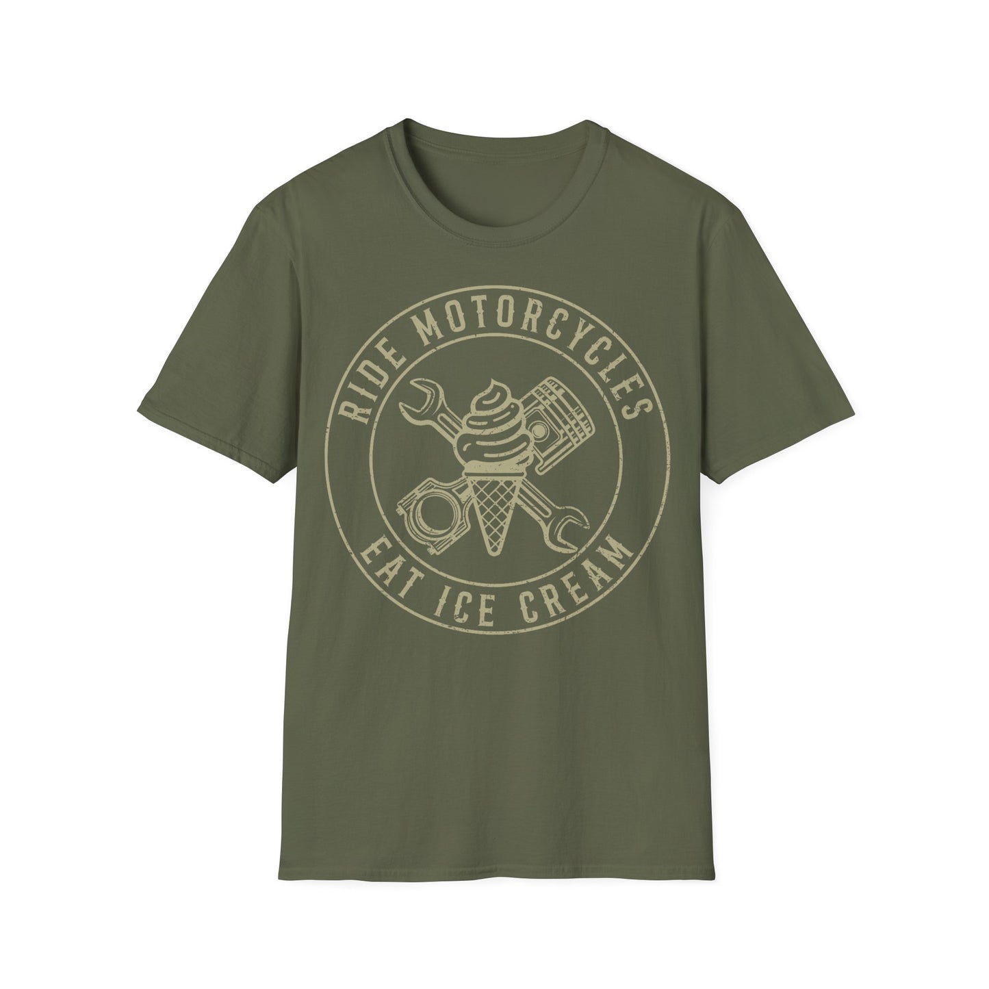 Motorcycle Ice Cream Lovers Vintage Design Motorcycle T Shirt