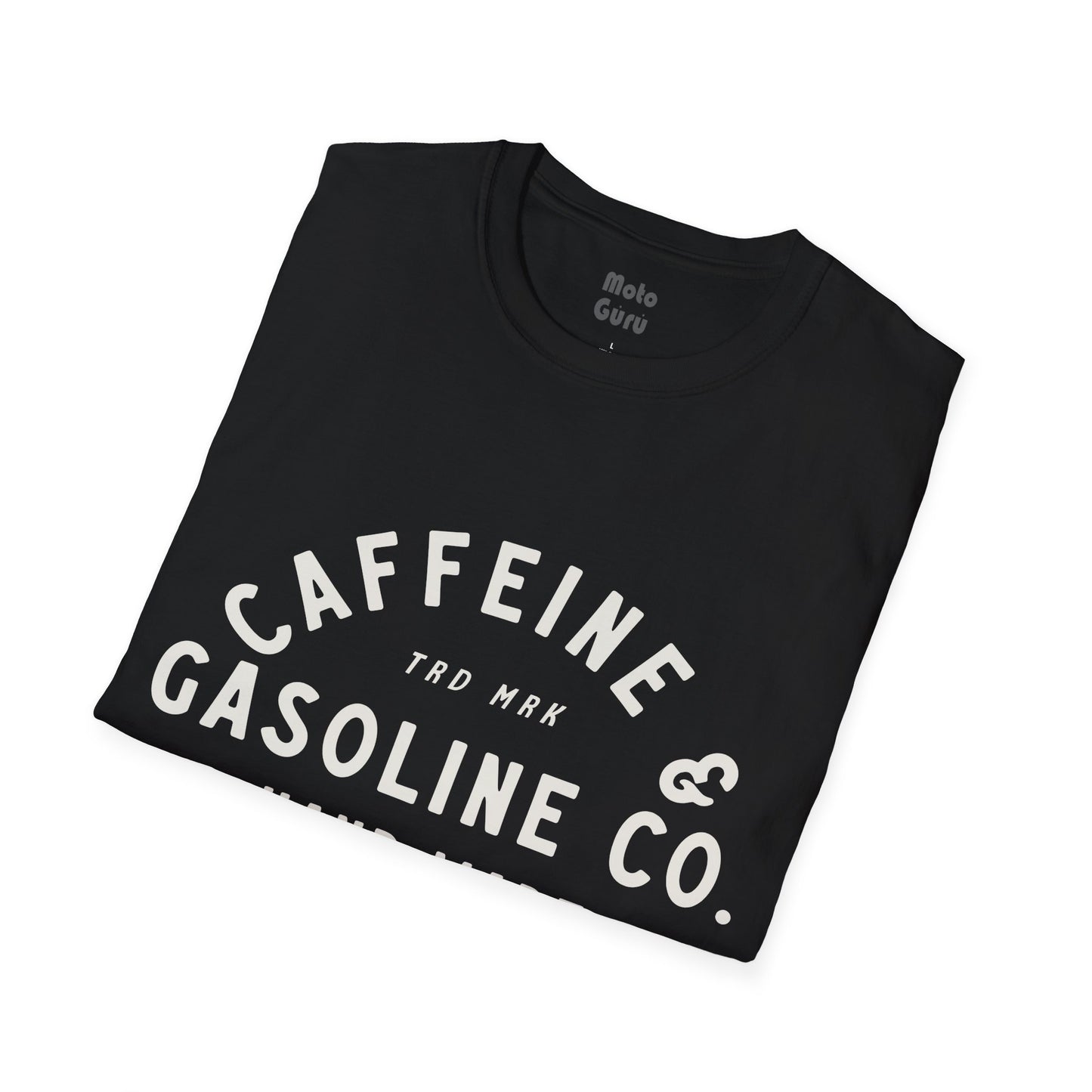 Caffeine & Gasoline Vintage Design Motorcycle T-shirt