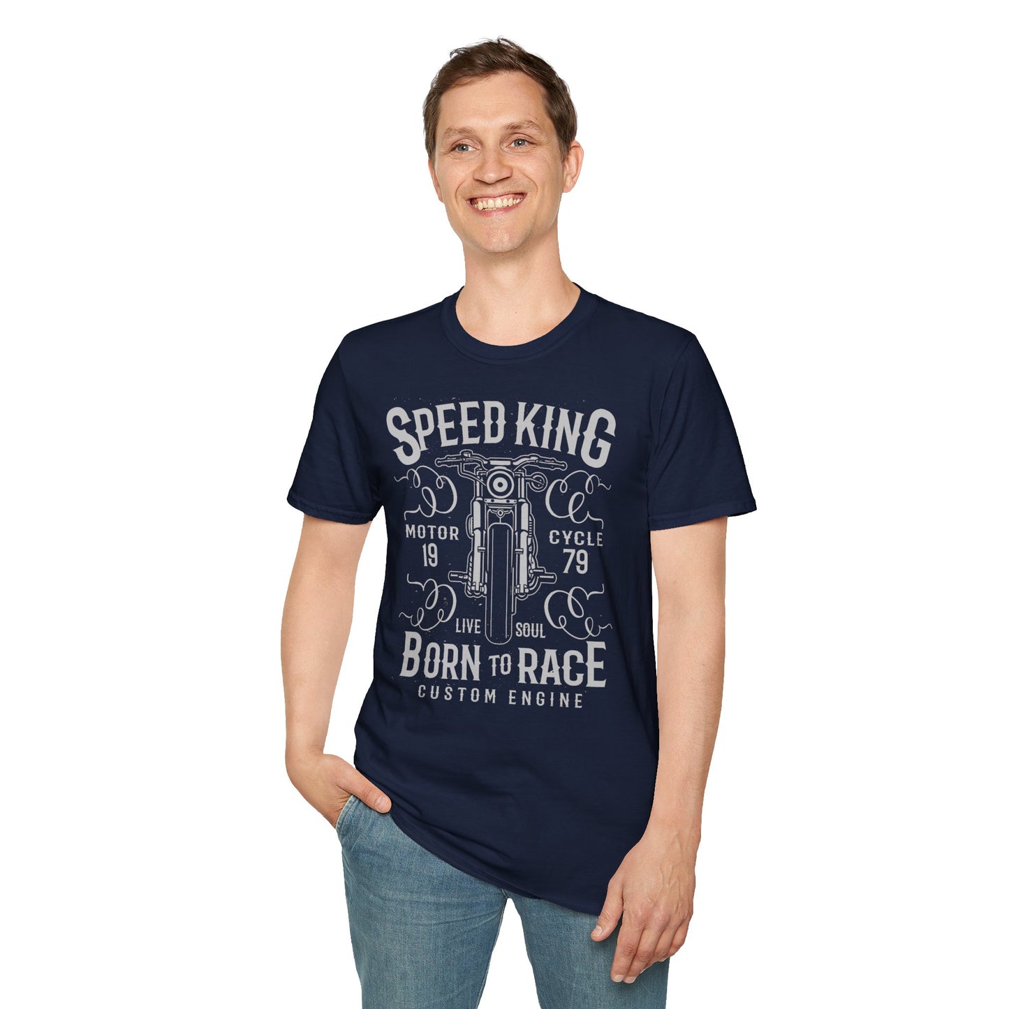 Speed King Vintage Design Motorcycle T-Shirt