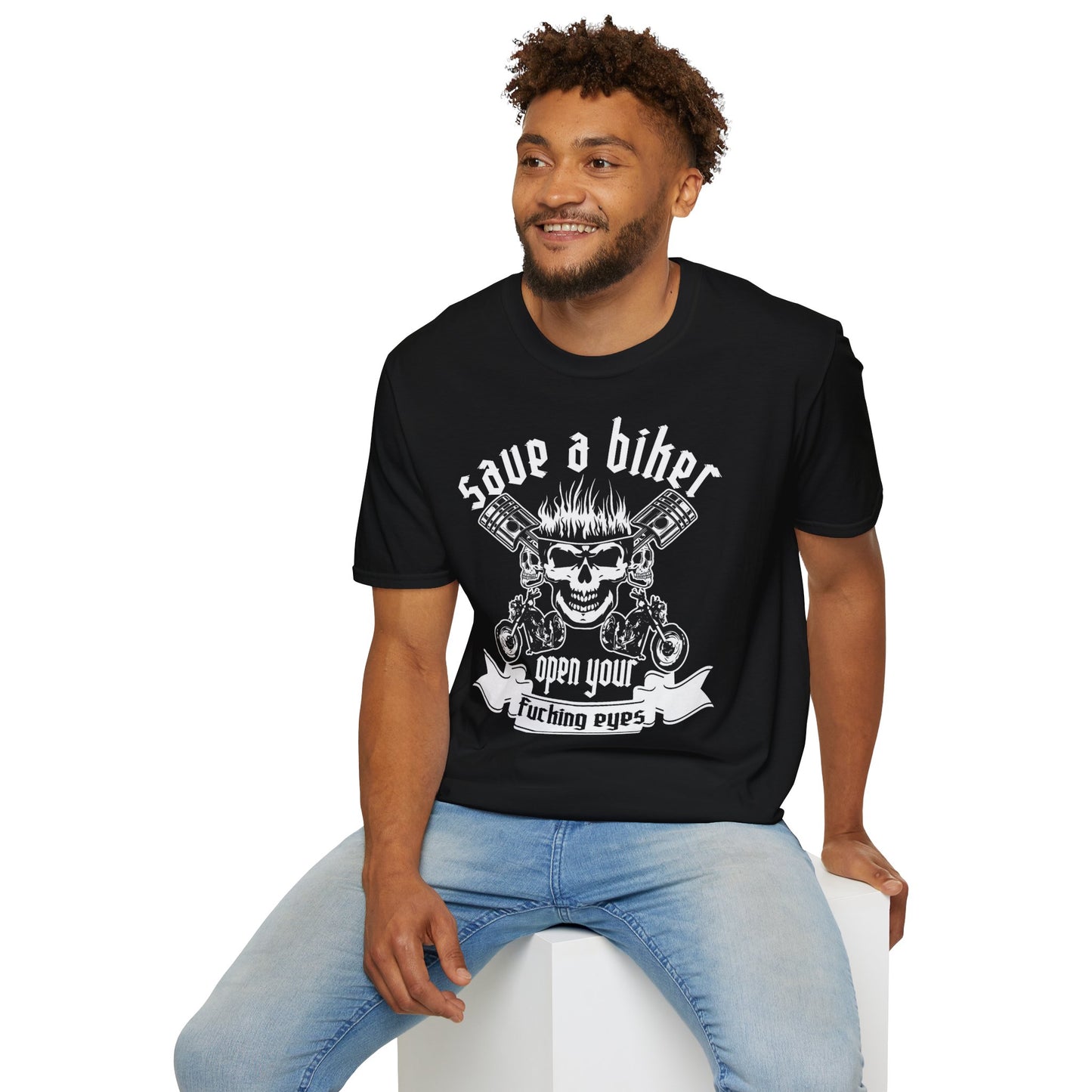 Save a Biker Vintage Design Motorcycle T Shirt