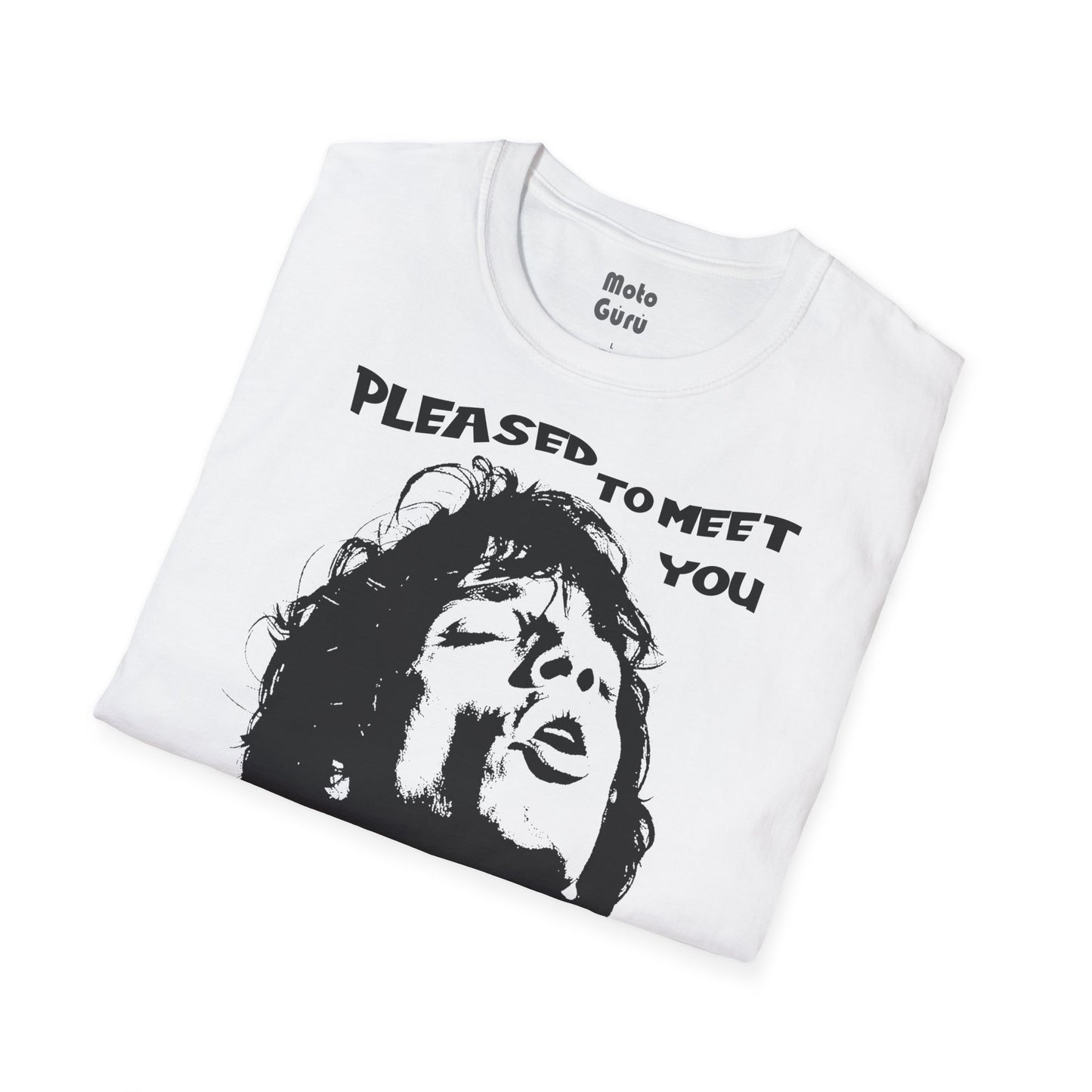 Pleased to Meet You Jagger Vintage Design Motorcycle T-Shirt