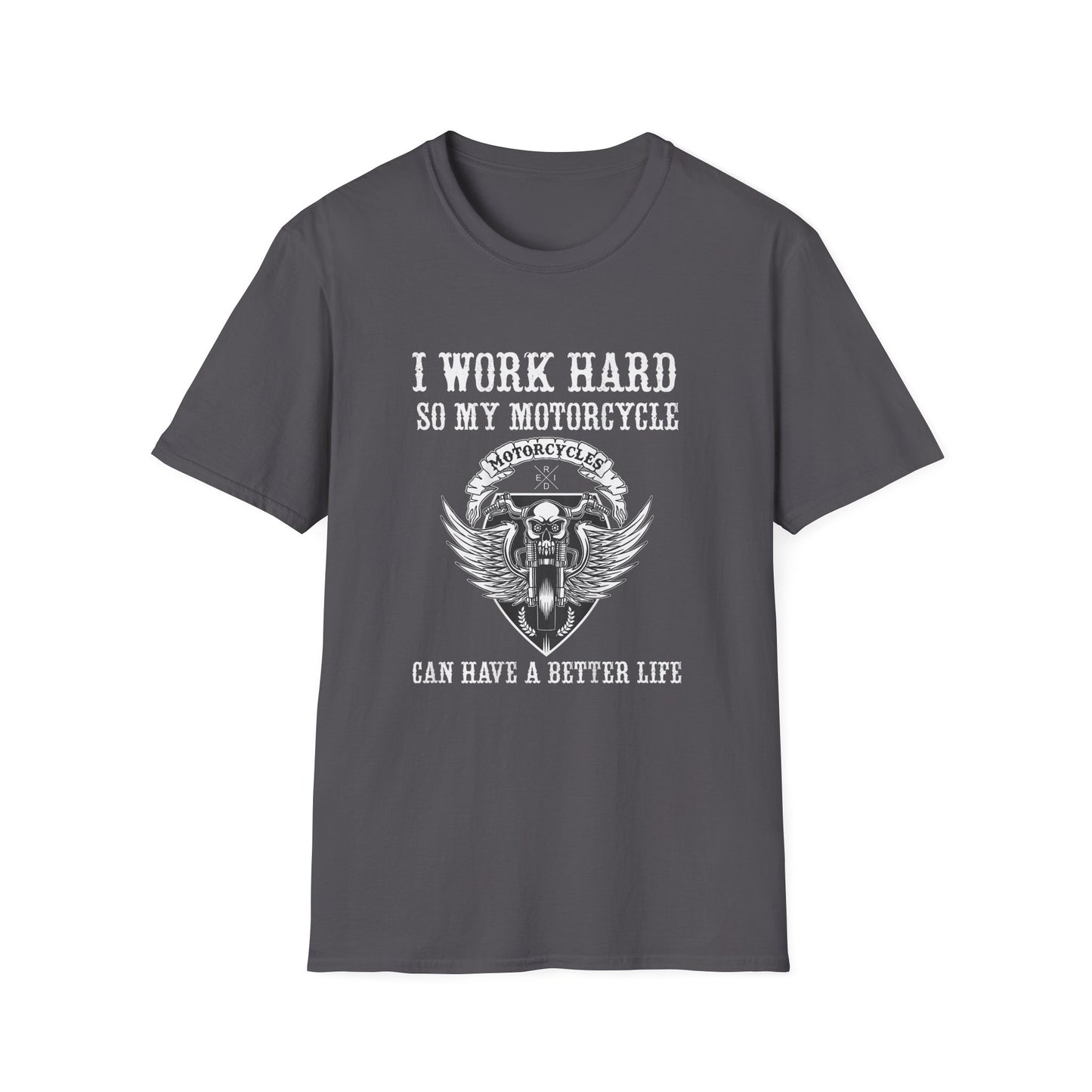 I work hard so my motorcycle  Vintage Design Motorcycle T-Shirt