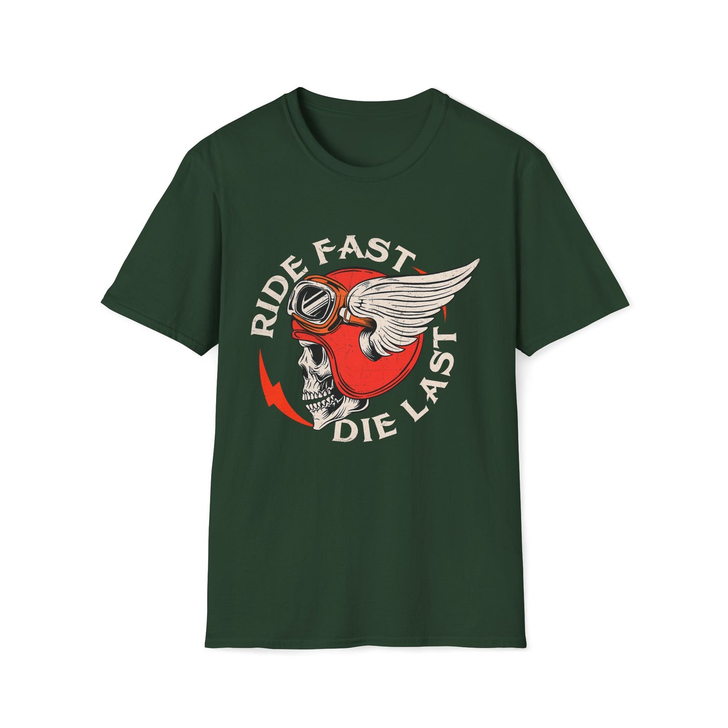 Ride Fast Die Last Vintage Design Motorcycle T-Shirt