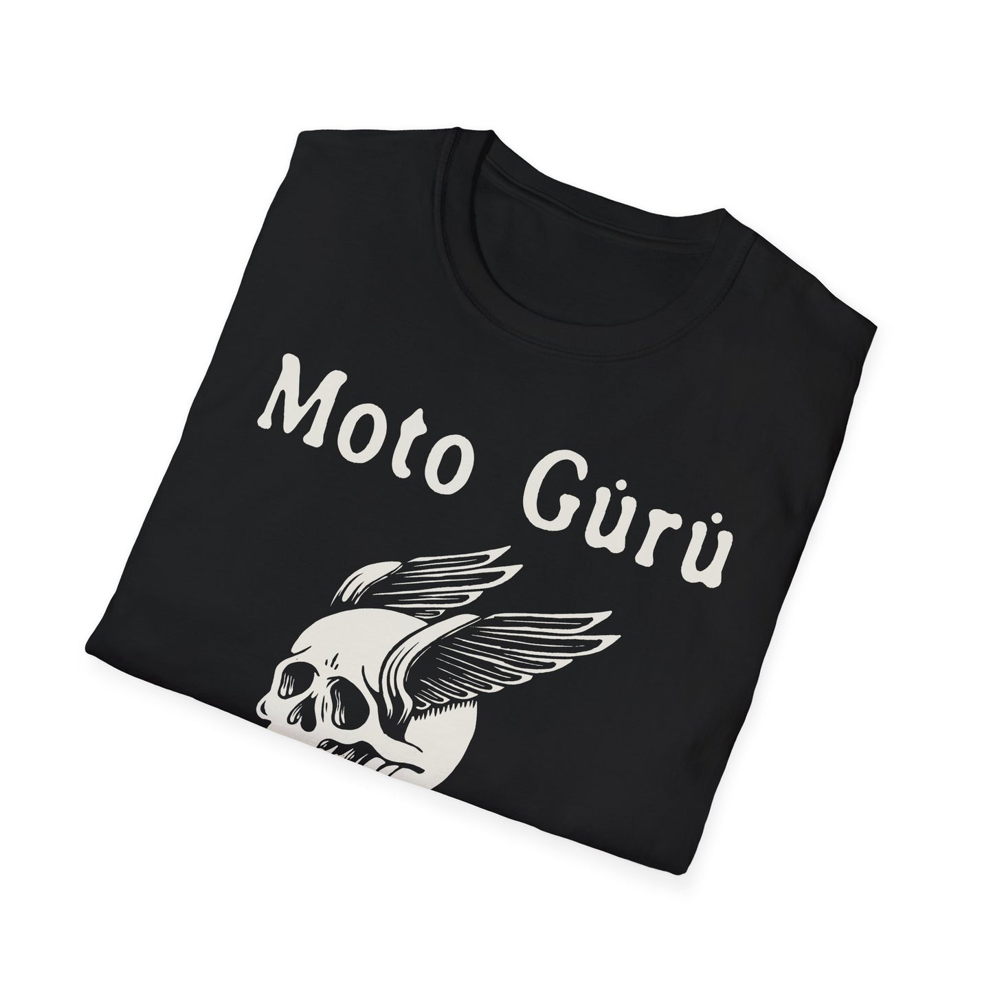 Grim But Airborne Skull Punk Vintage Design Motorcycle T-Shirt