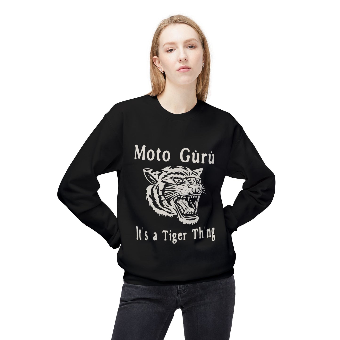 It's a Tiger Th'ng Vintage Design Motorcycle Sweatshirt