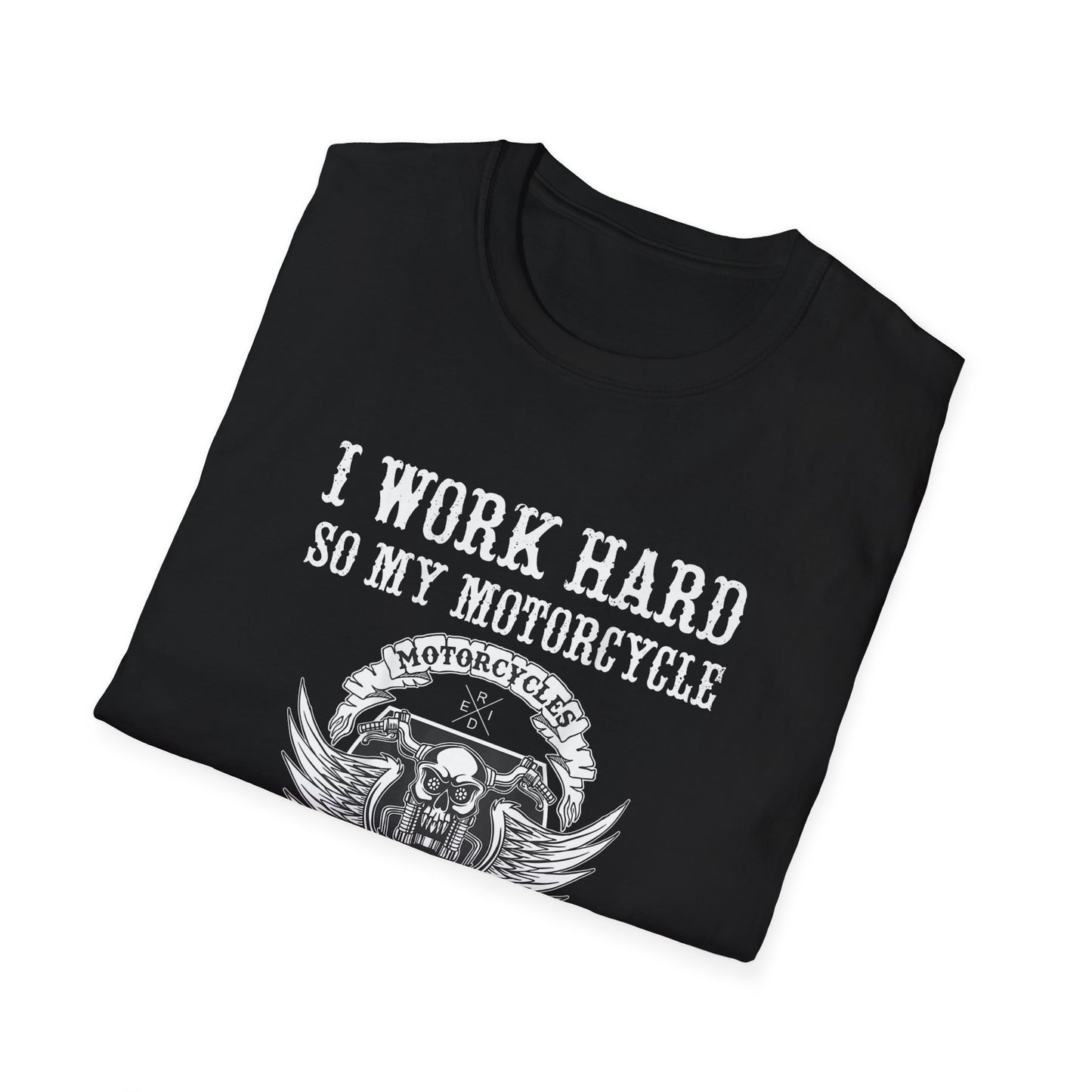 I work hard so my motorcycle  Vintage Design Motorcycle T-Shirt