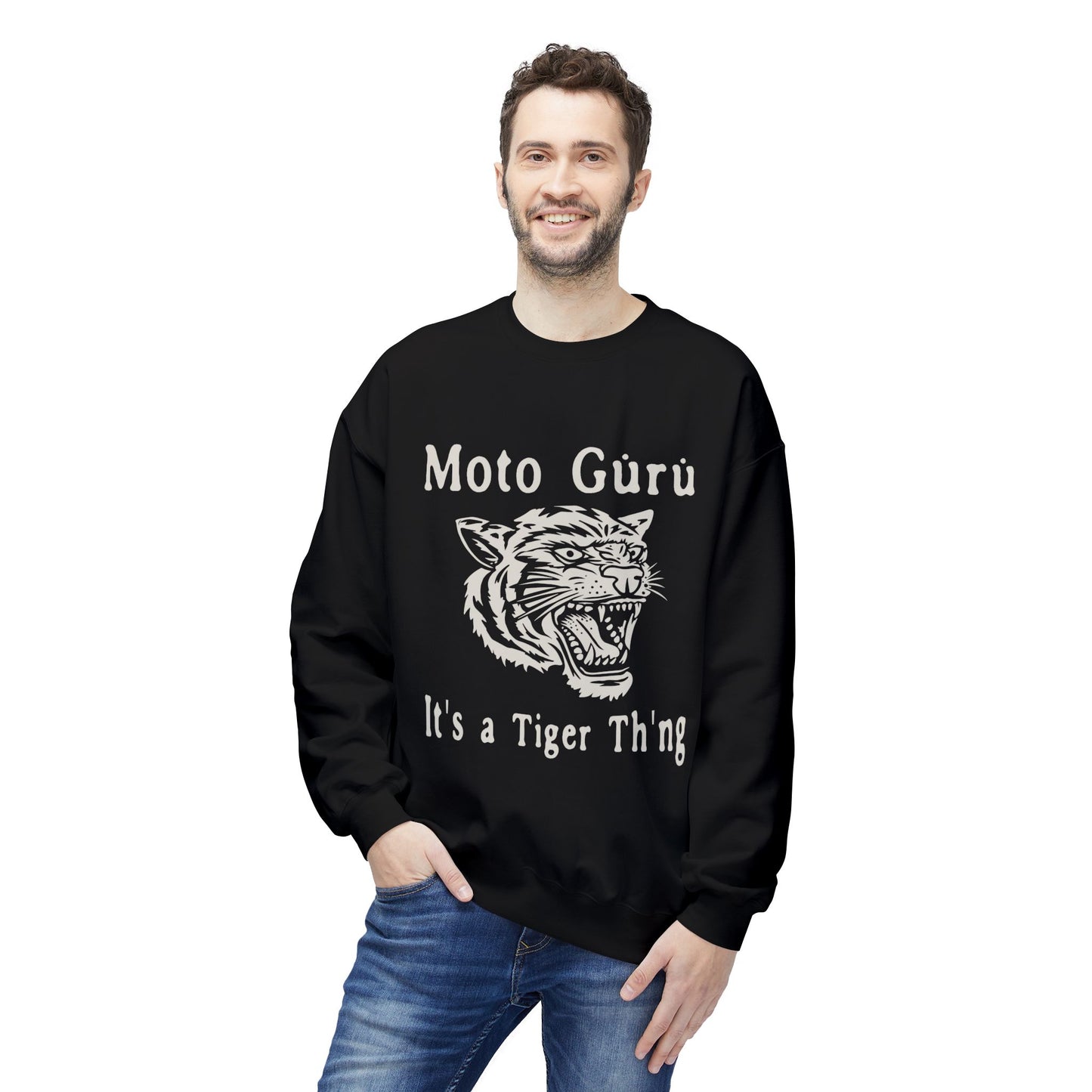 It's a Tiger Th'ng Vintage Design Motorcycle Sweatshirt