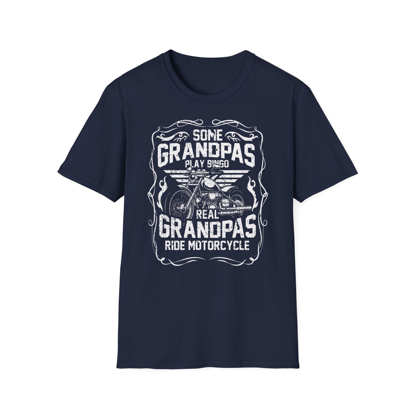 Some Grandpa's play Bingo Vintage Design Motorcycle T-Shirt