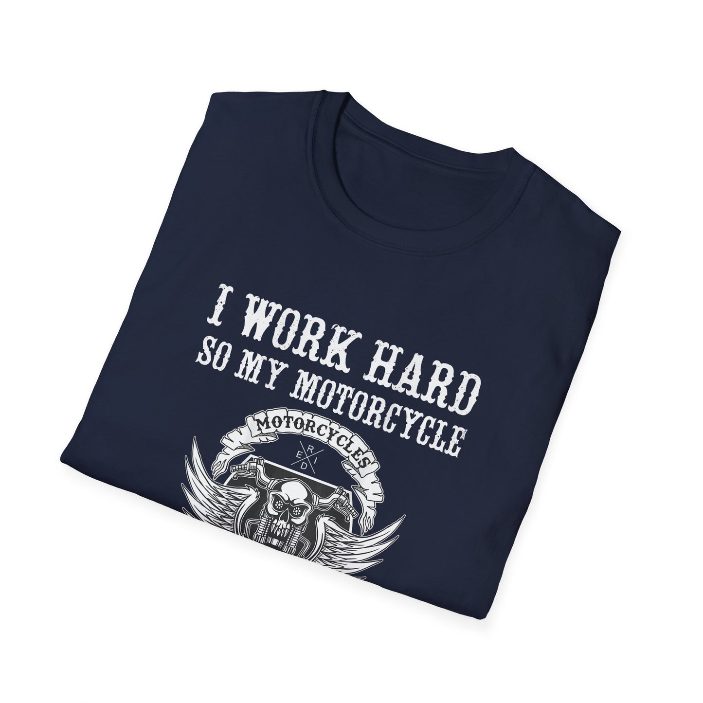 I work hard so my motorcycle  Vintage Design Motorcycle T-Shirt