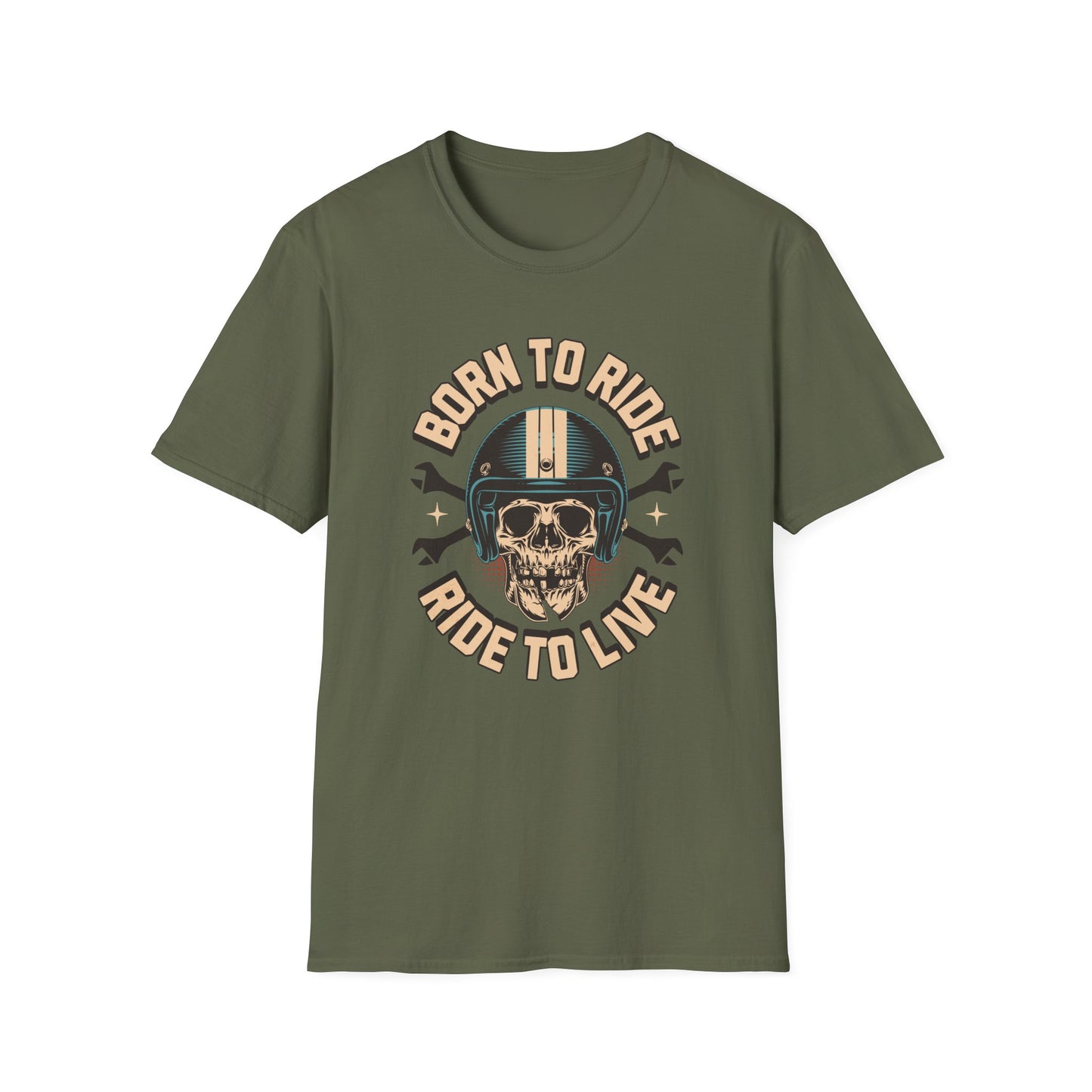 Born to Ride Vintage Design Motorcycle T-Shirt