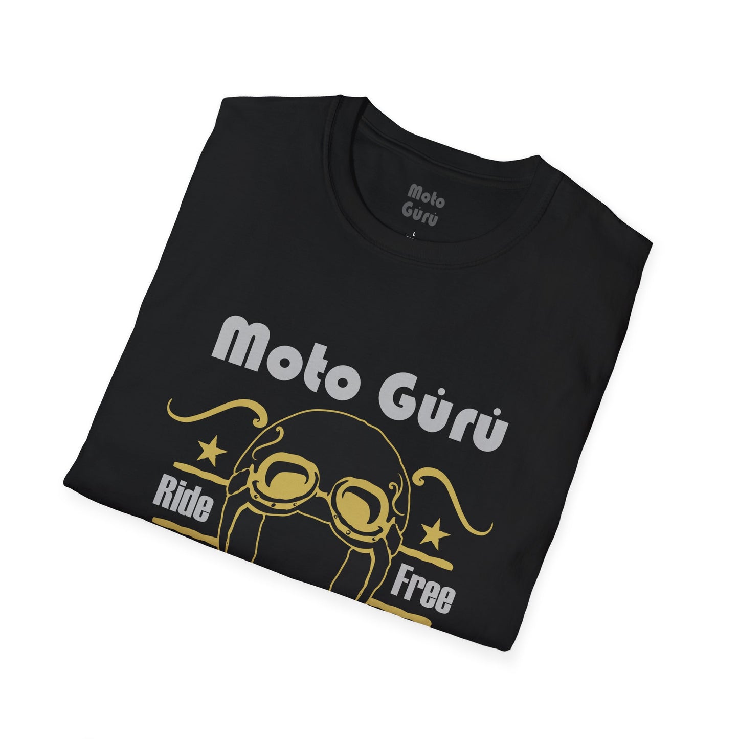 Moto Gúrú Ride Free Vintage Design Motorcycle T shirt