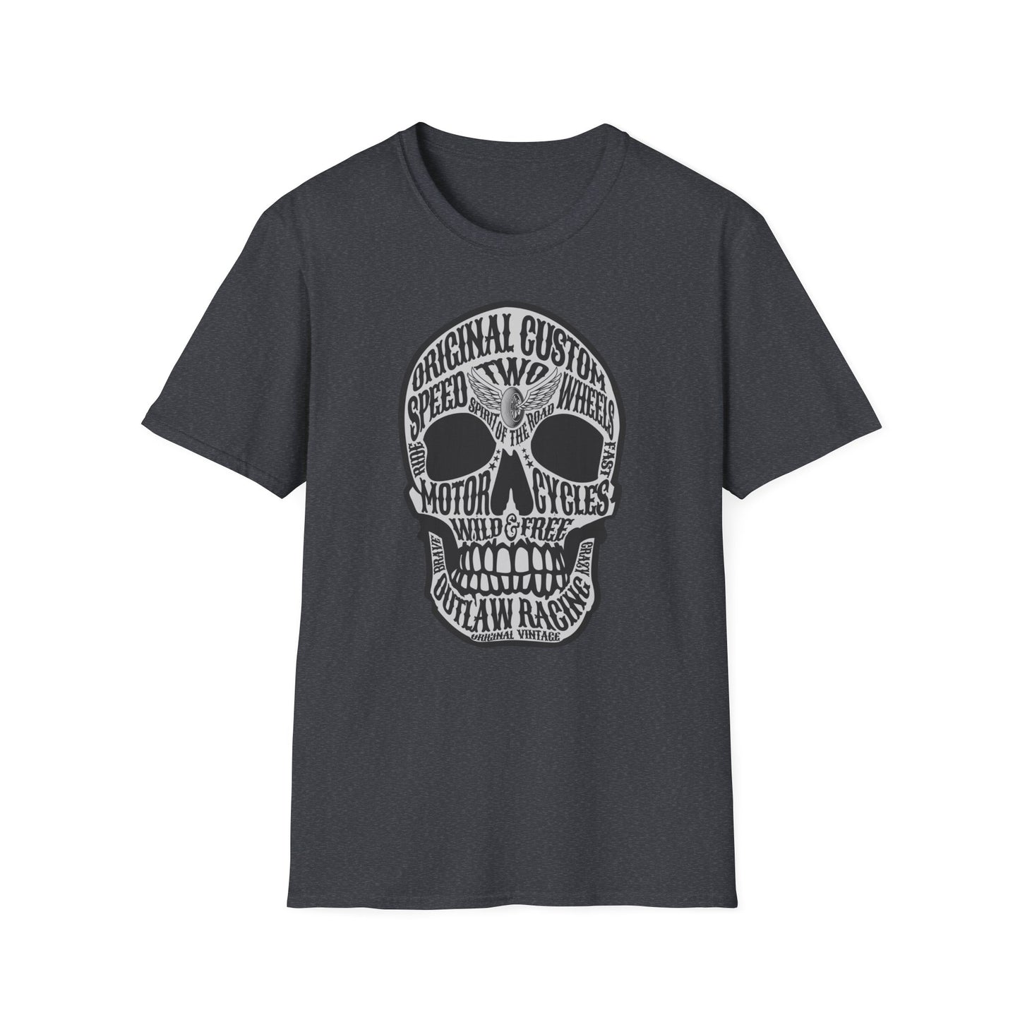 Motorcycle Skull Vintage Design Biker T shirt