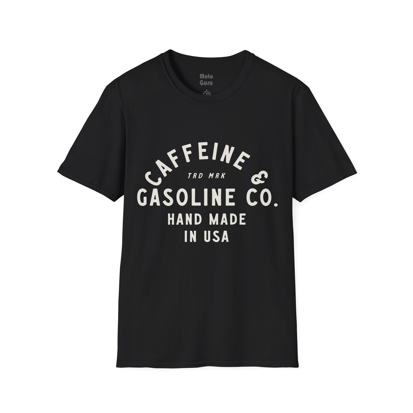 Caffeine & Gasoline Vintage Design Motorcycle T-shirt