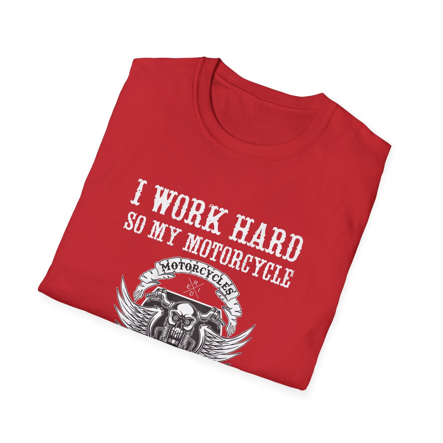 I work hard so my motorcycle  Vintage Design Motorcycle T-Shirt