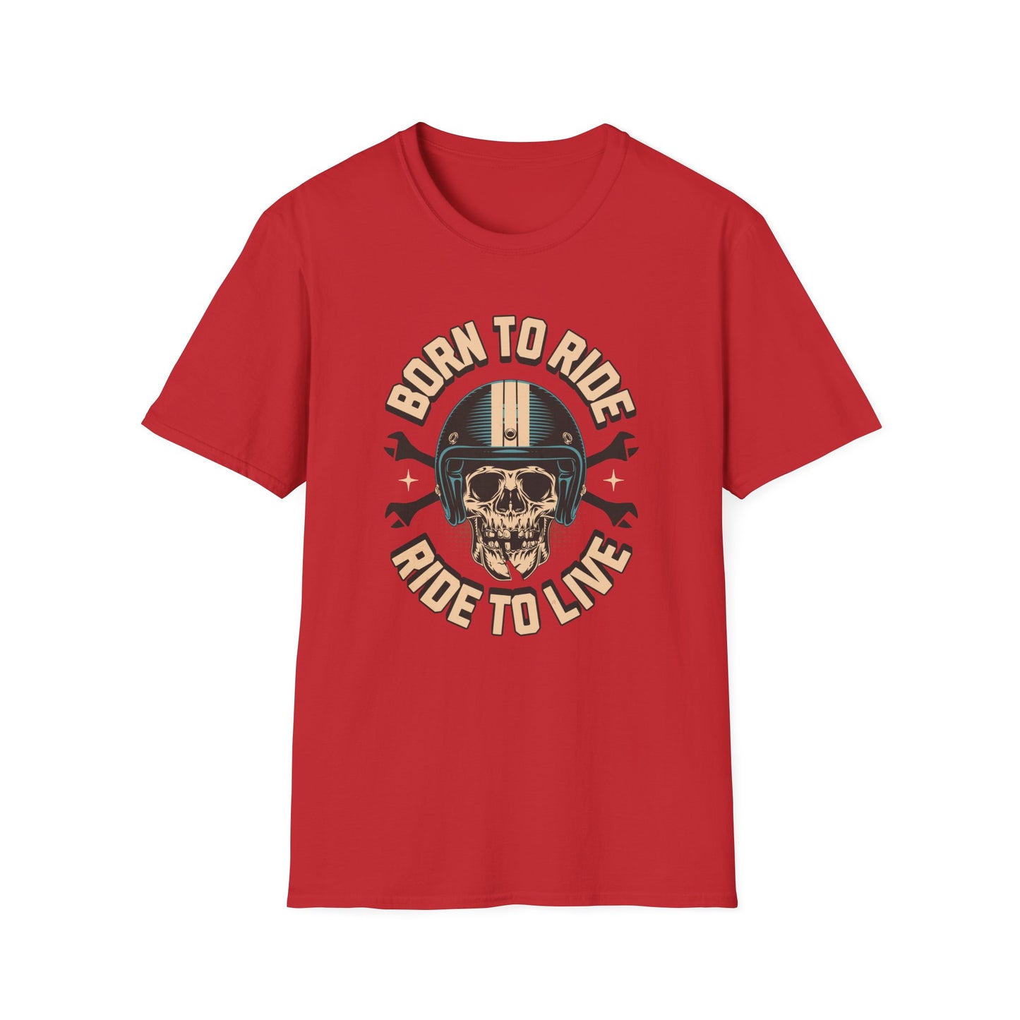 Born to Ride Vintage Design Motorcycle T-Shirt