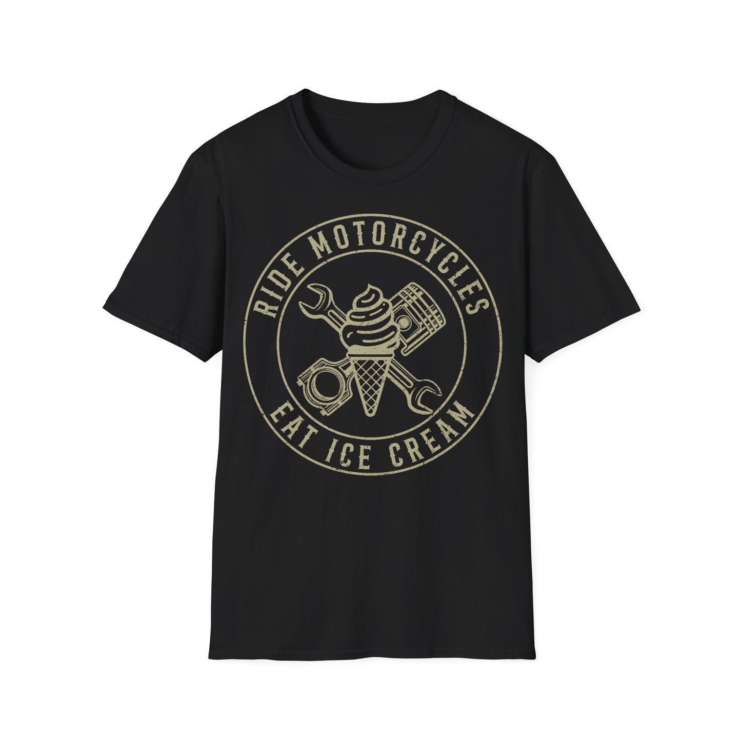 Motorcycle Ice Cream Lovers Vintage Design Motorcycle T Shirt