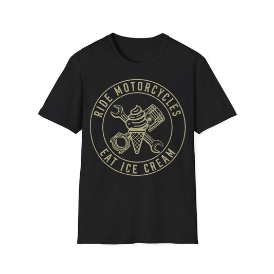 Motorcycle Ice Cream Lovers Vintage Design Motorcycle T Shirt