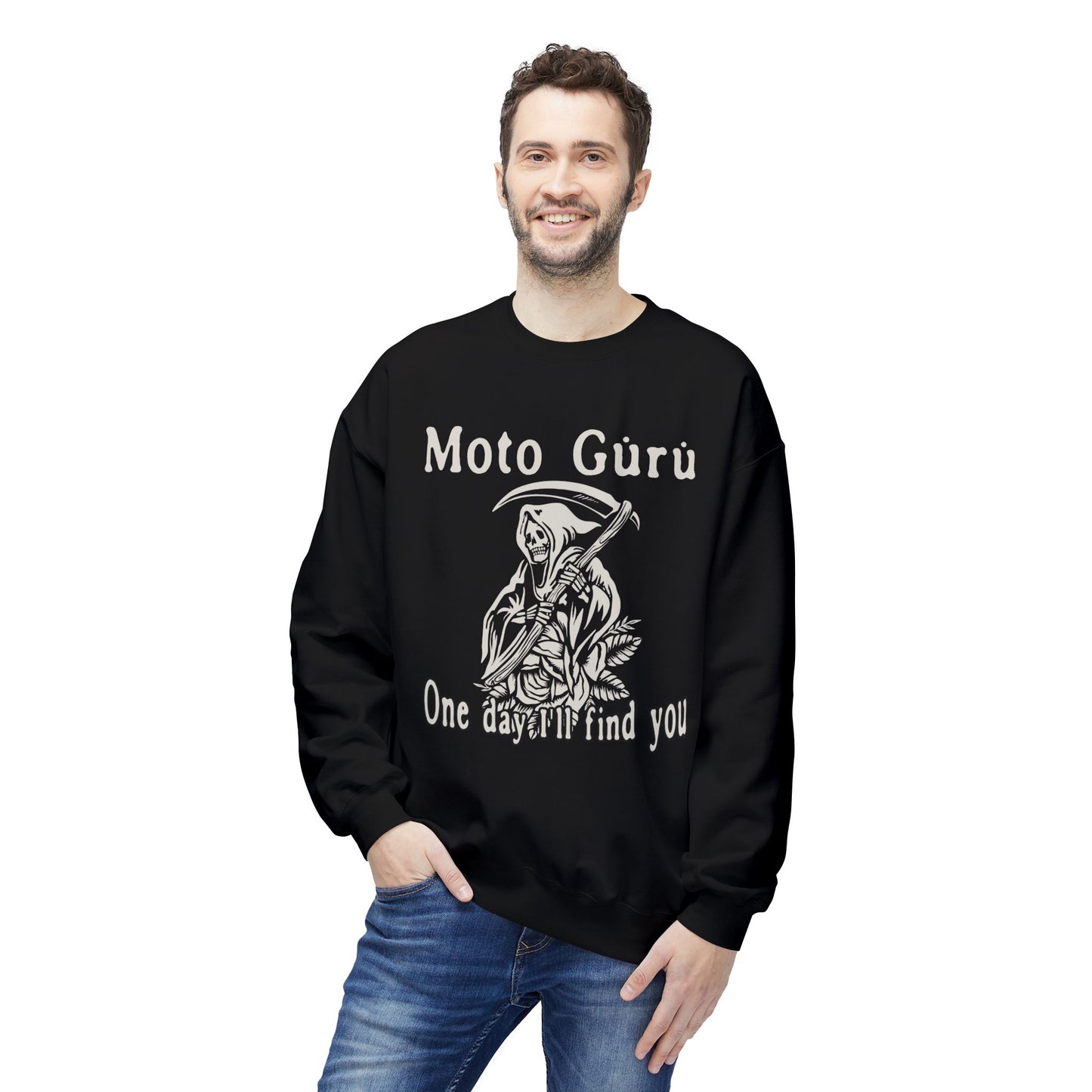 One Day I'll Find You Vintage Design Motorcycle Sweatshirt