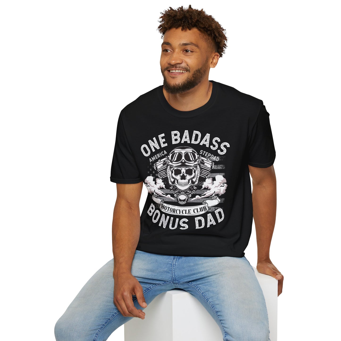 Badass Dad Motorcycle Vintage Design Motorcycle T Shirt
