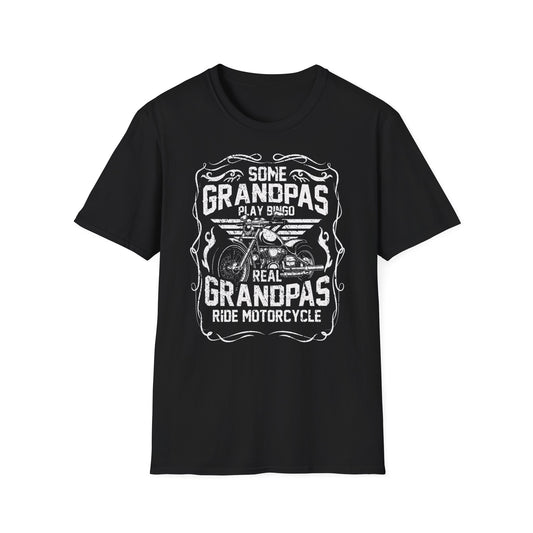 Some Grandpa's play Bingo Vintage Design Motorcycle T-Shirt