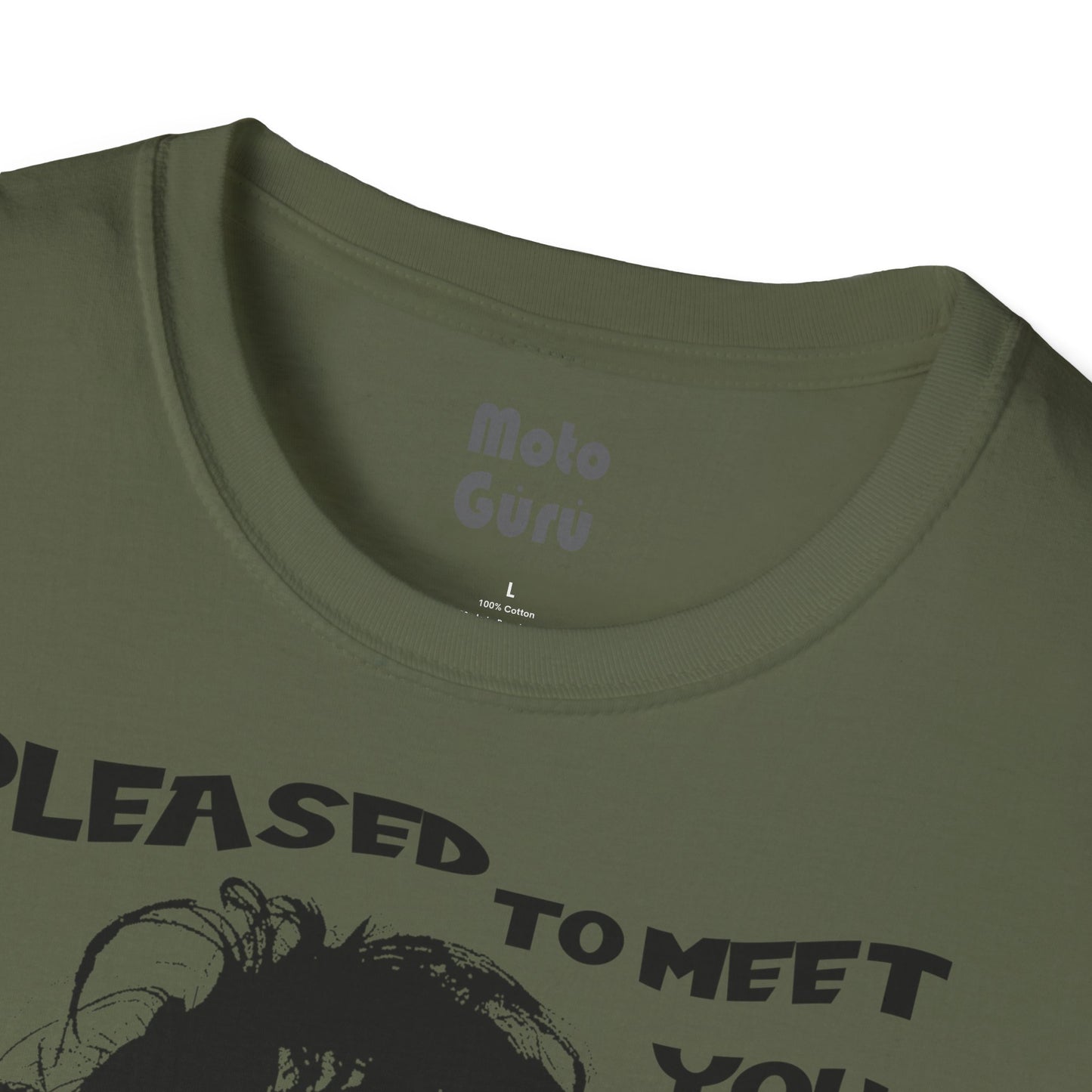 Pleased to Meet You Jagger Vintage Design Motorcycle T-Shirt