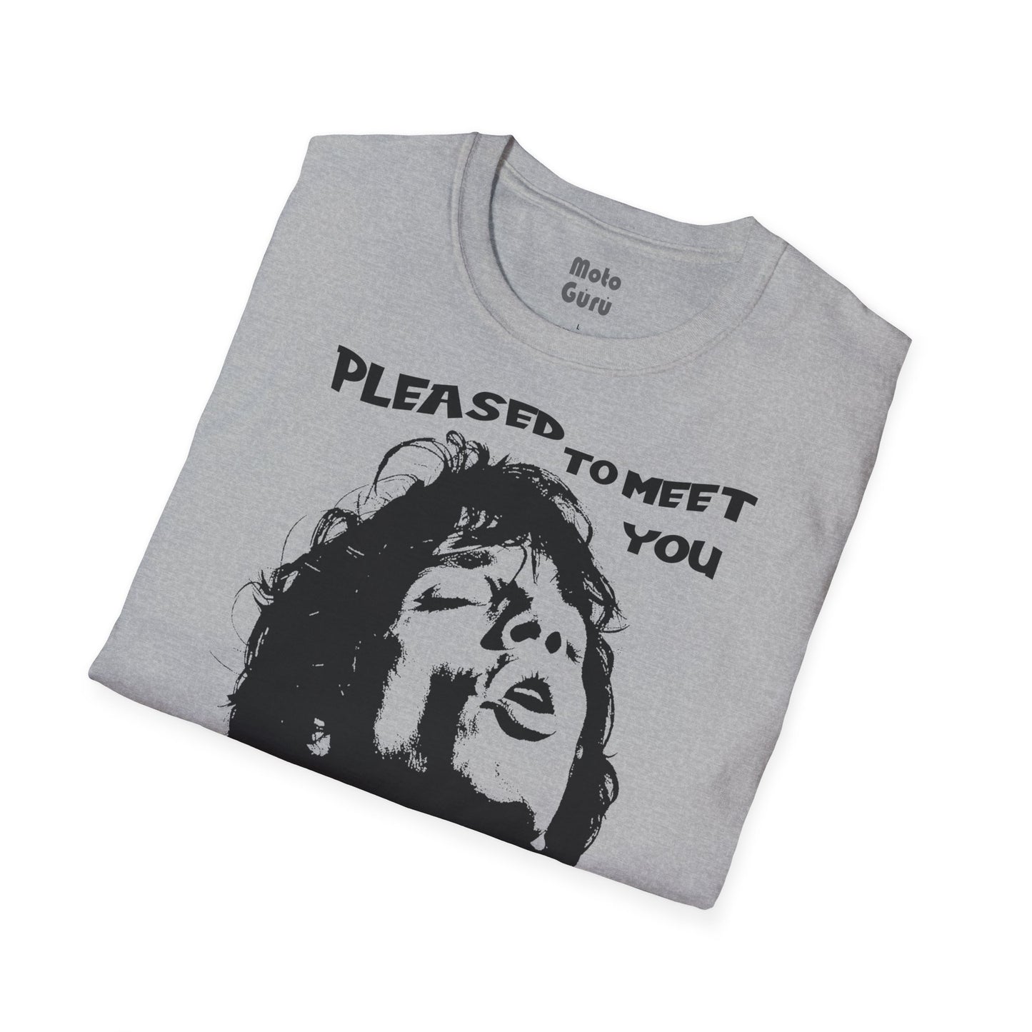 Pleased to Meet You Jagger Vintage Design Motorcycle T-Shirt