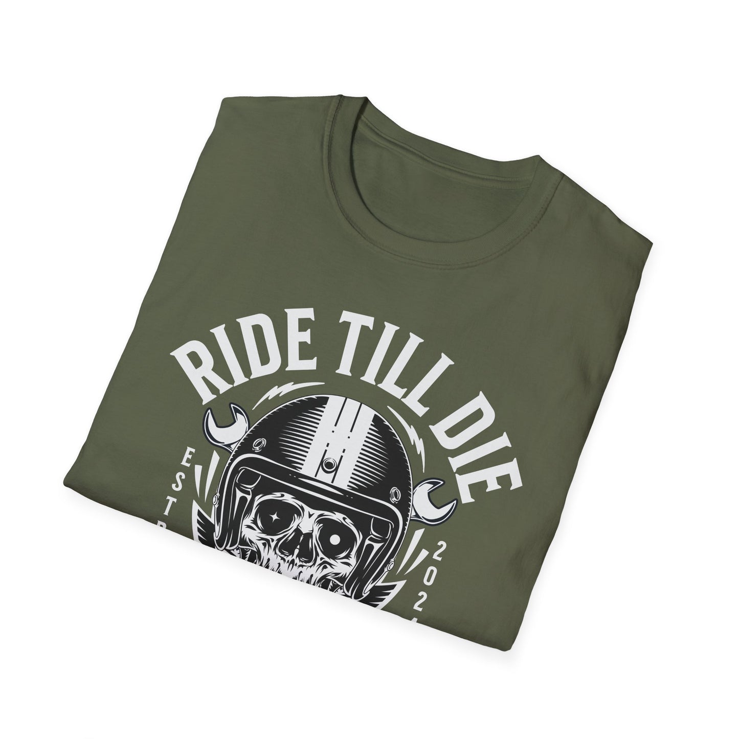 Ride Till Die Vintage Design Biker T shirt