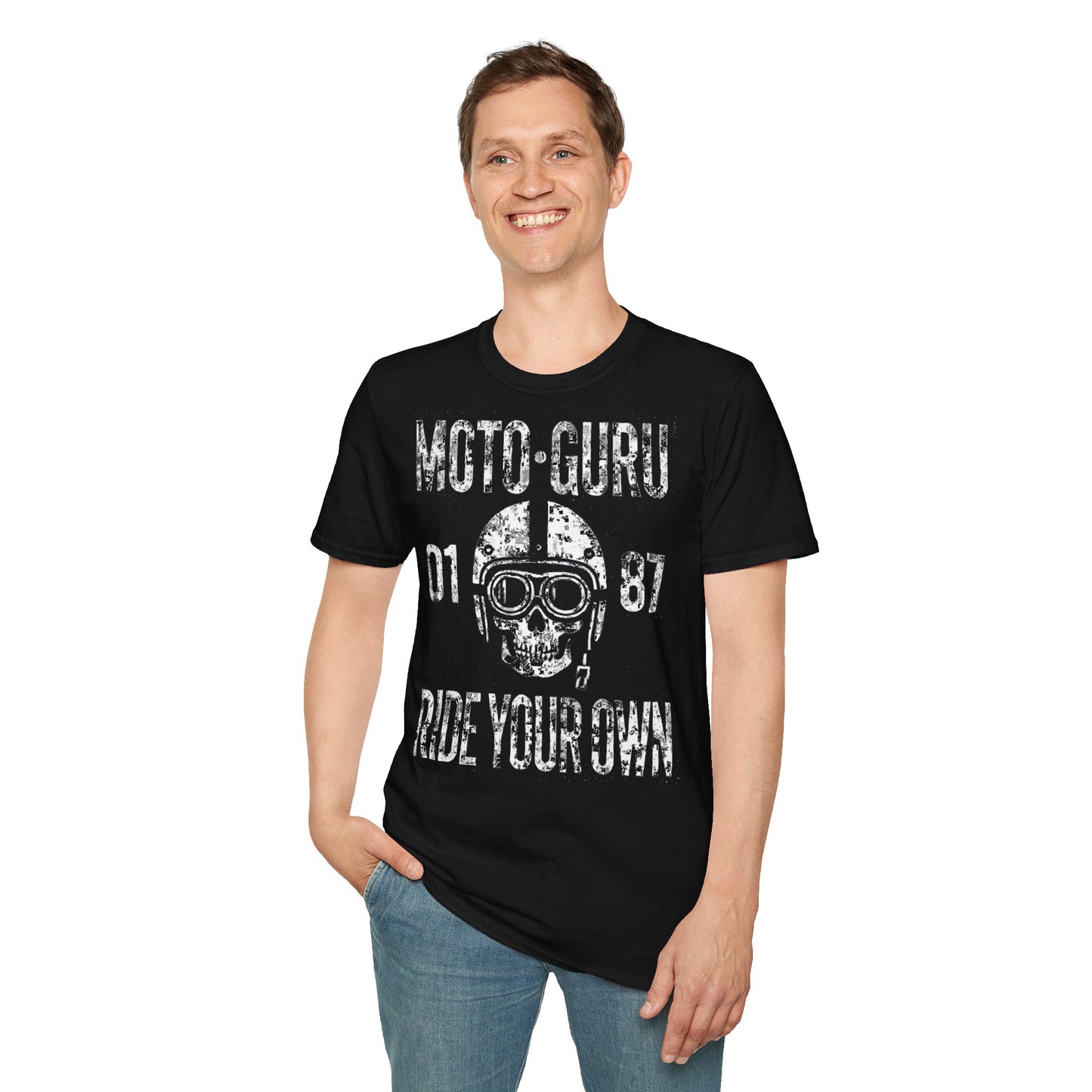 Moto-Guru Ride Your Own Grunge Vintage Design Motorcycle T-Shirt