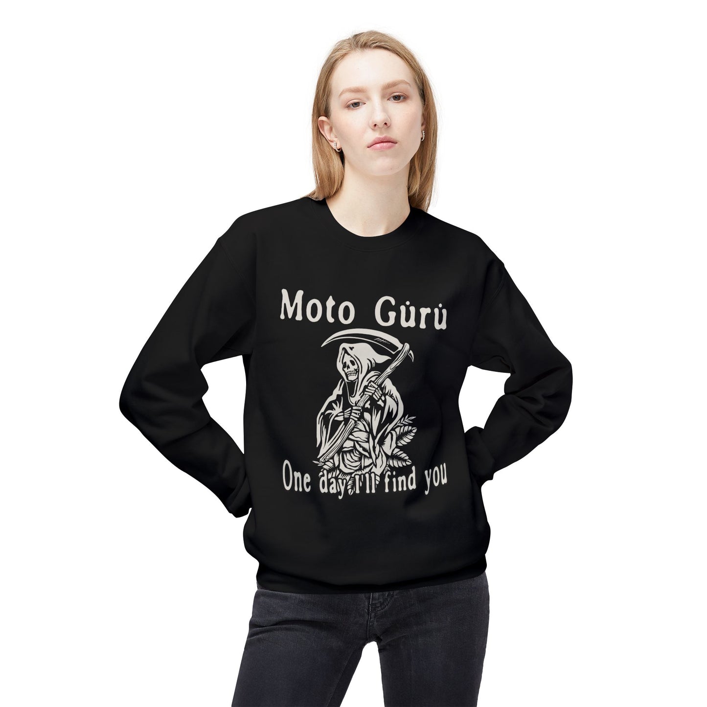 One Day I'll Find You Vintage Design Motorcycle Sweatshirt