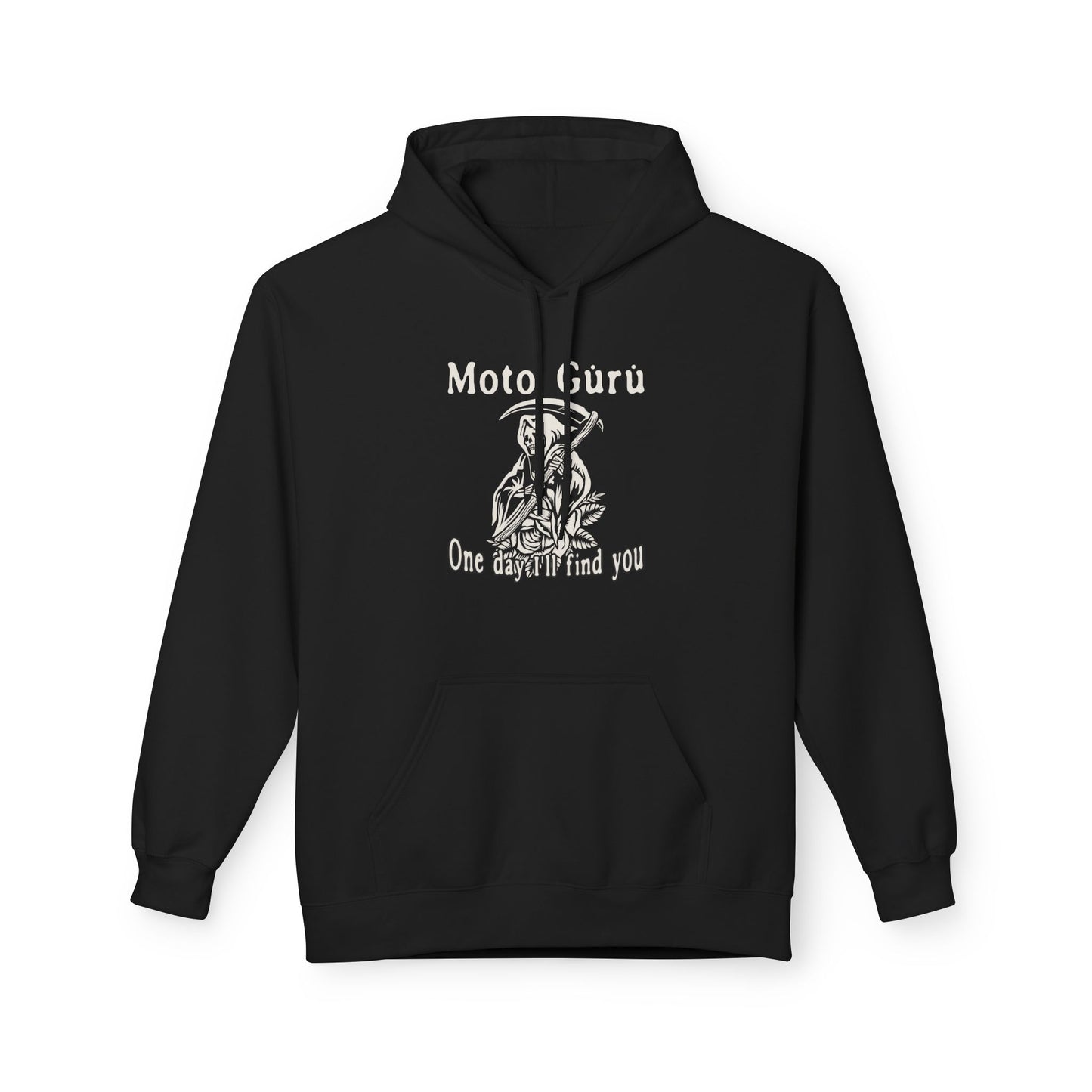 One Day I'll Find You Vintage Design Black Fleece Hoodie
