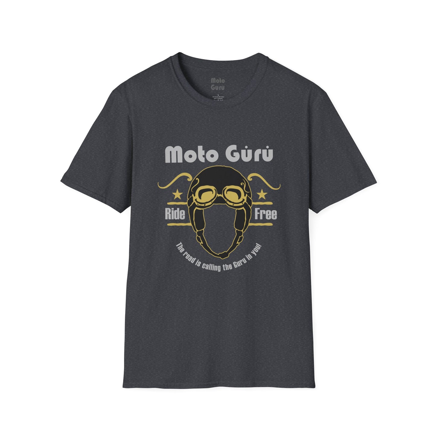 Moto Gúrú Ride Free Vintage Design Motorcycle T shirt
